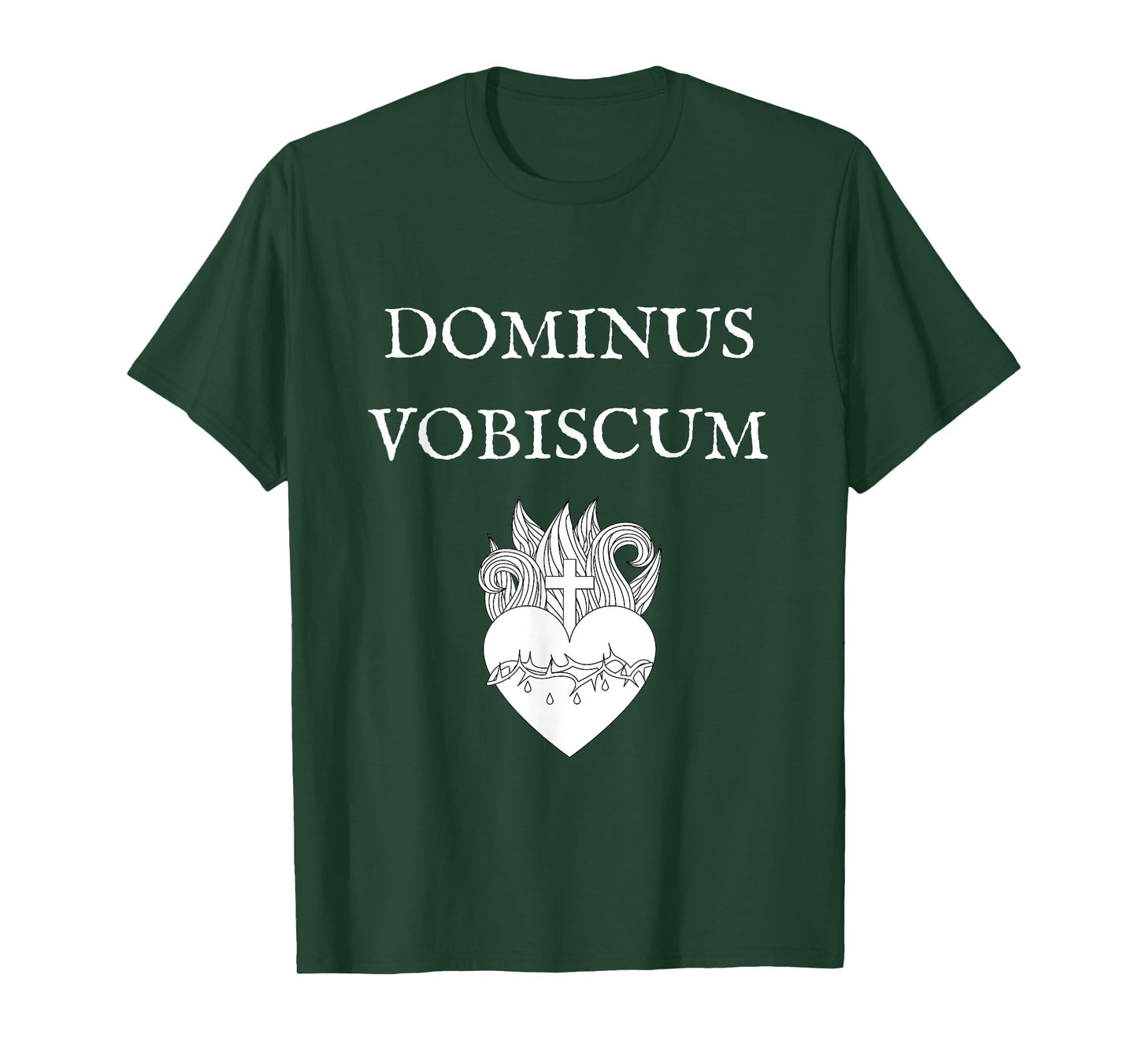 Dominus Vobiscum Traditional Latin Catholic Sacred Heart T-Shirt