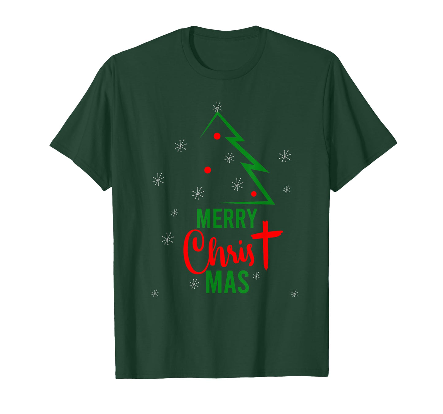 Merry Christ Mas Christmas Christian Jesus Religious Holiday T-Shirt