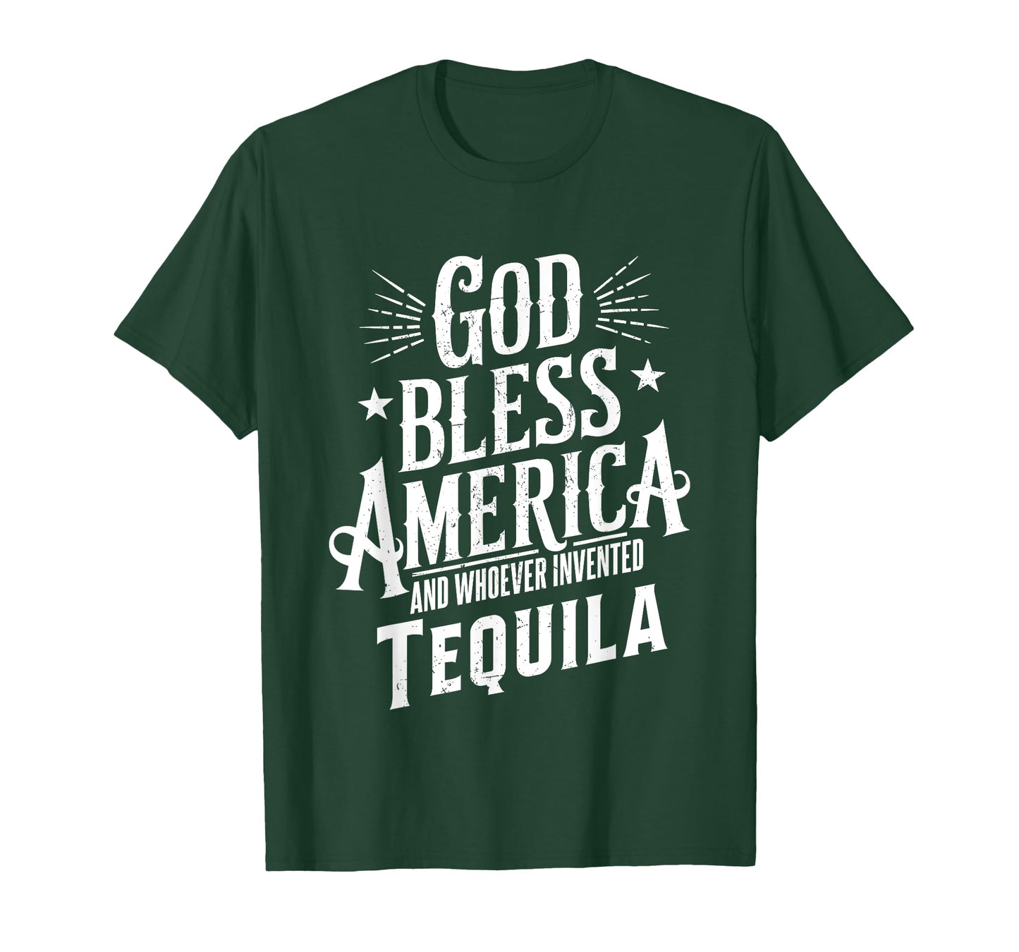 God Bless America And Tequila Funny Drinking Meme Quotes T-Shirt