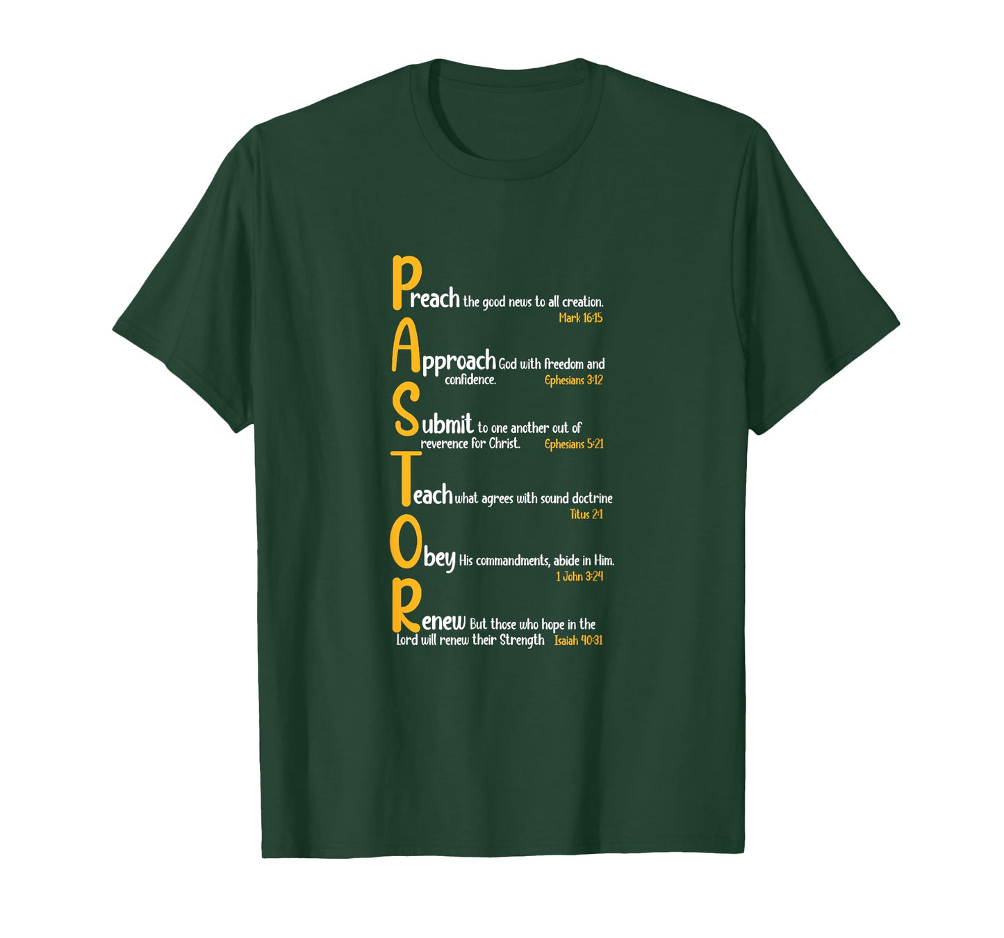 Pastor Preacher Minister Clergy Bible Verse Definition T-Shirt