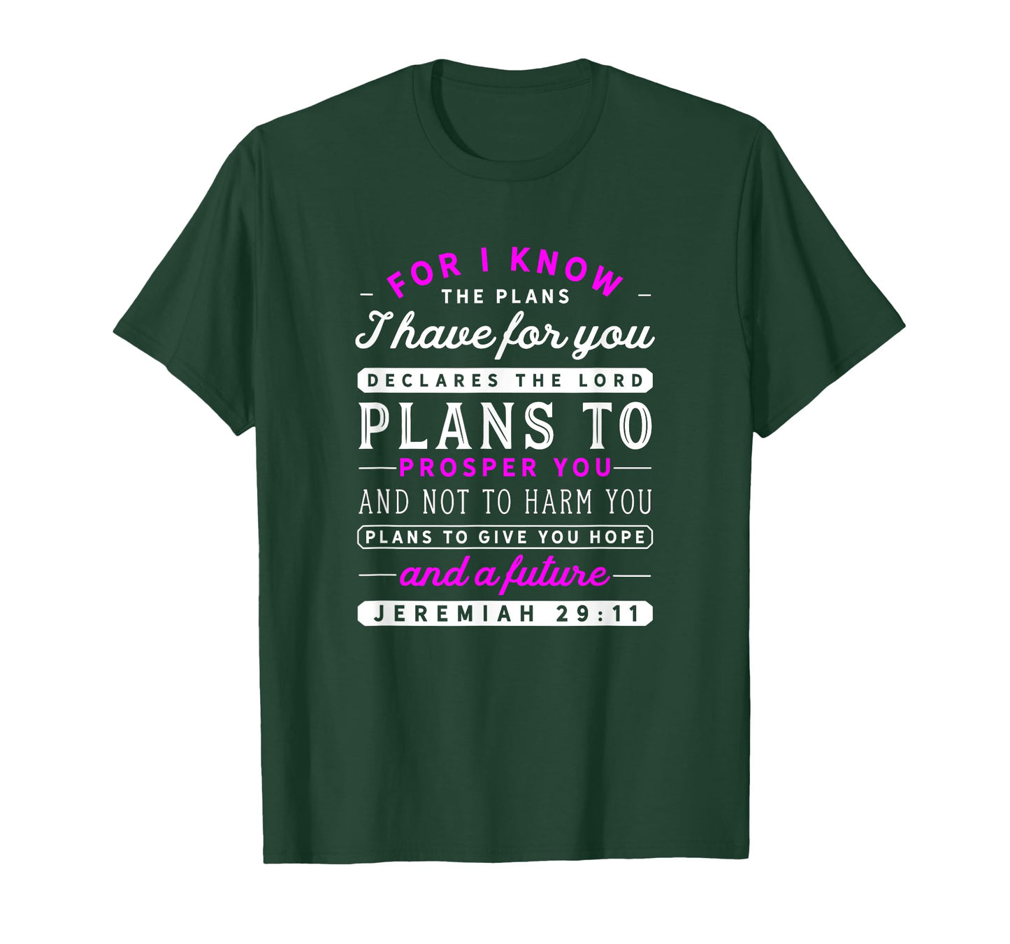 Christian Jeremiah 29 11 Quote / Hope Bible Verse Pink Faith T-Shirt
