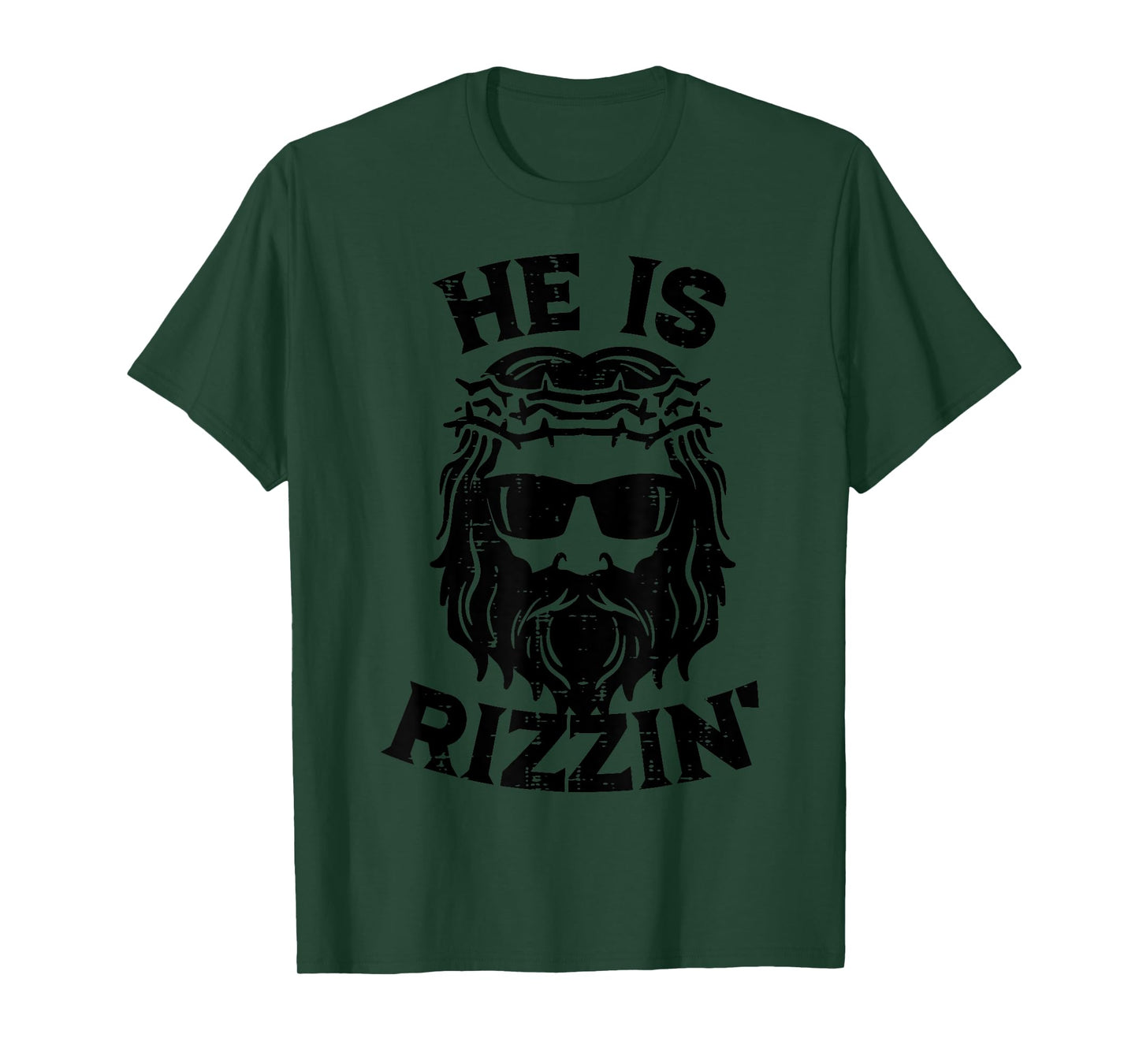 Easter Jesus He Is Rizzin Risen Fun Christian Men Women Kids T-Shirt