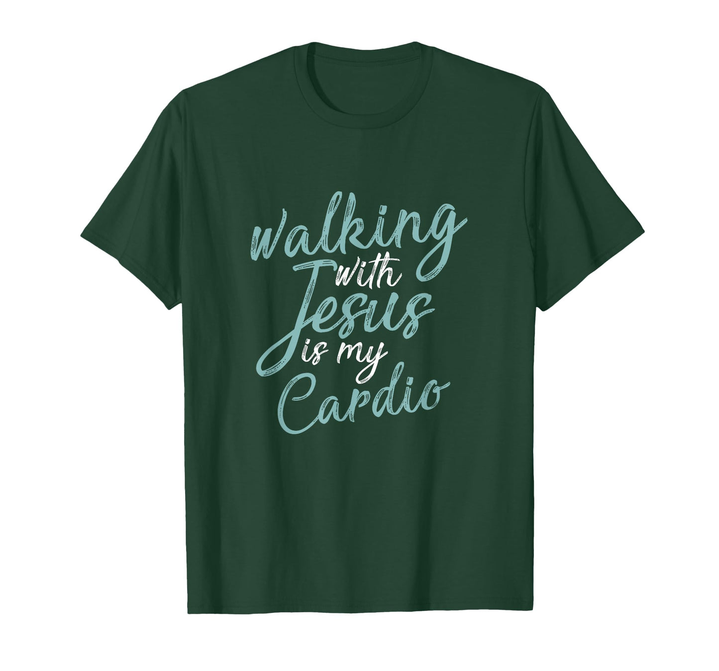 Walking With Jesus Is My Cardio Funny Christianity Prayer T-Shirt