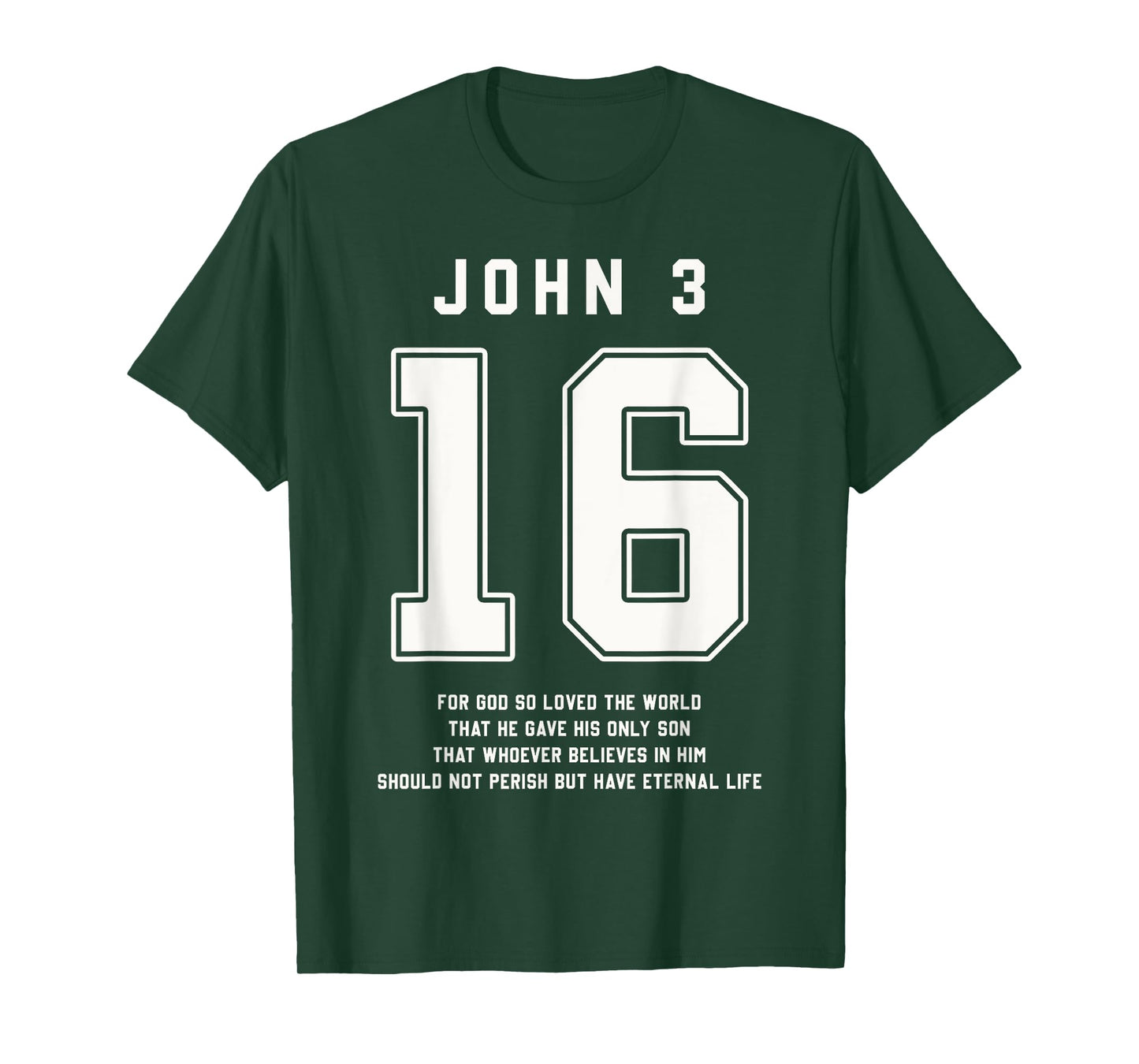 John 3:16 Bible Verse Team Sports Jersey Christian T-Shirt