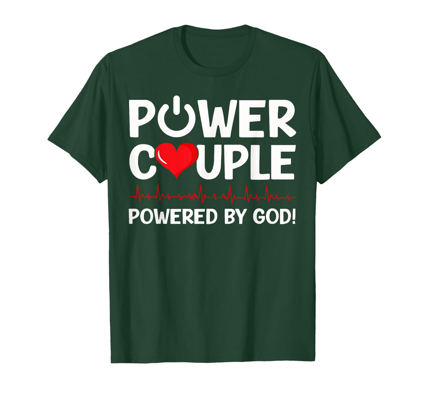 Power Couple Christian Couples Matching Valentines Day T-Shirt