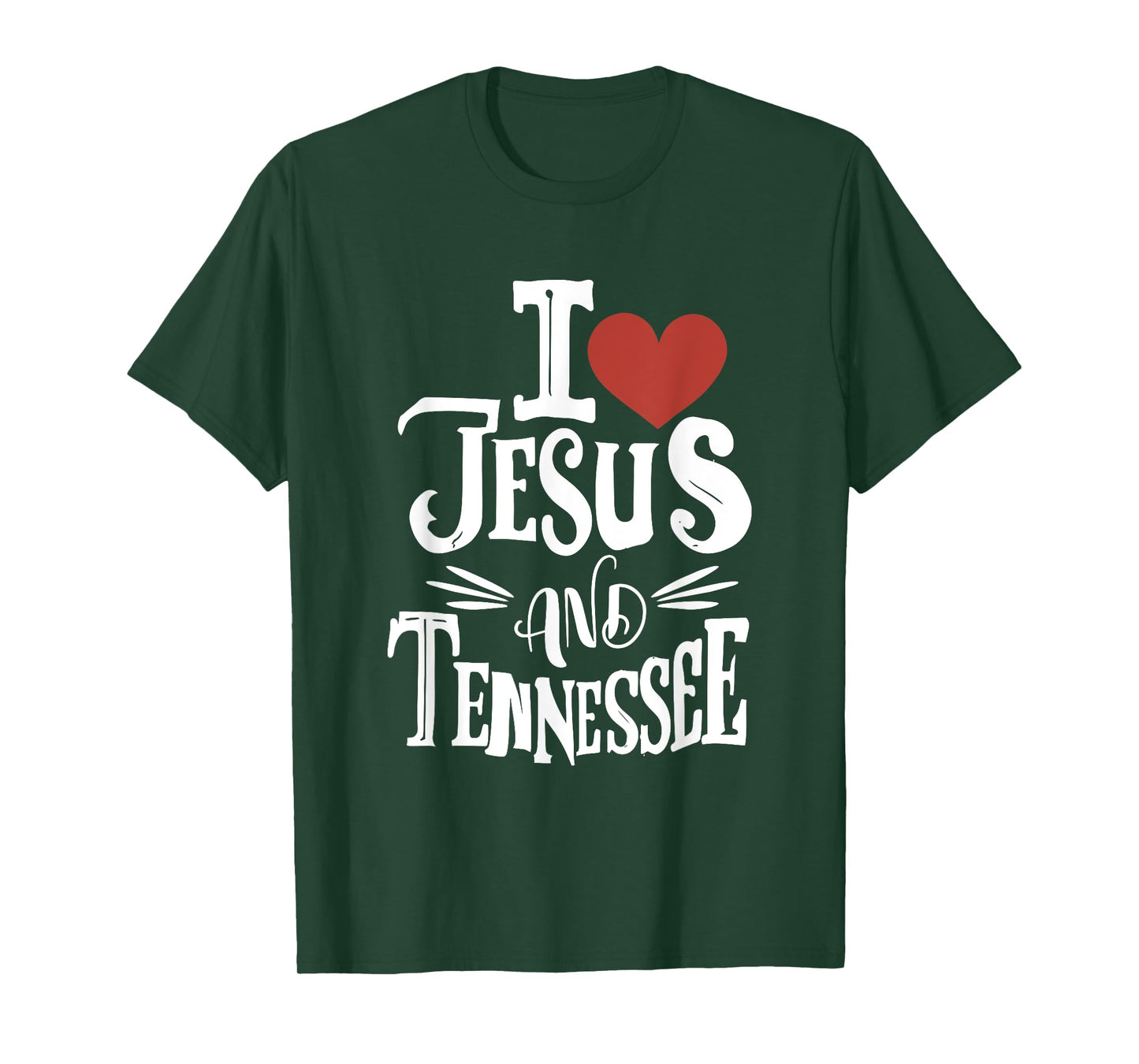 I Love Jesus and Tennessee - Knoxville flag T-Shirt