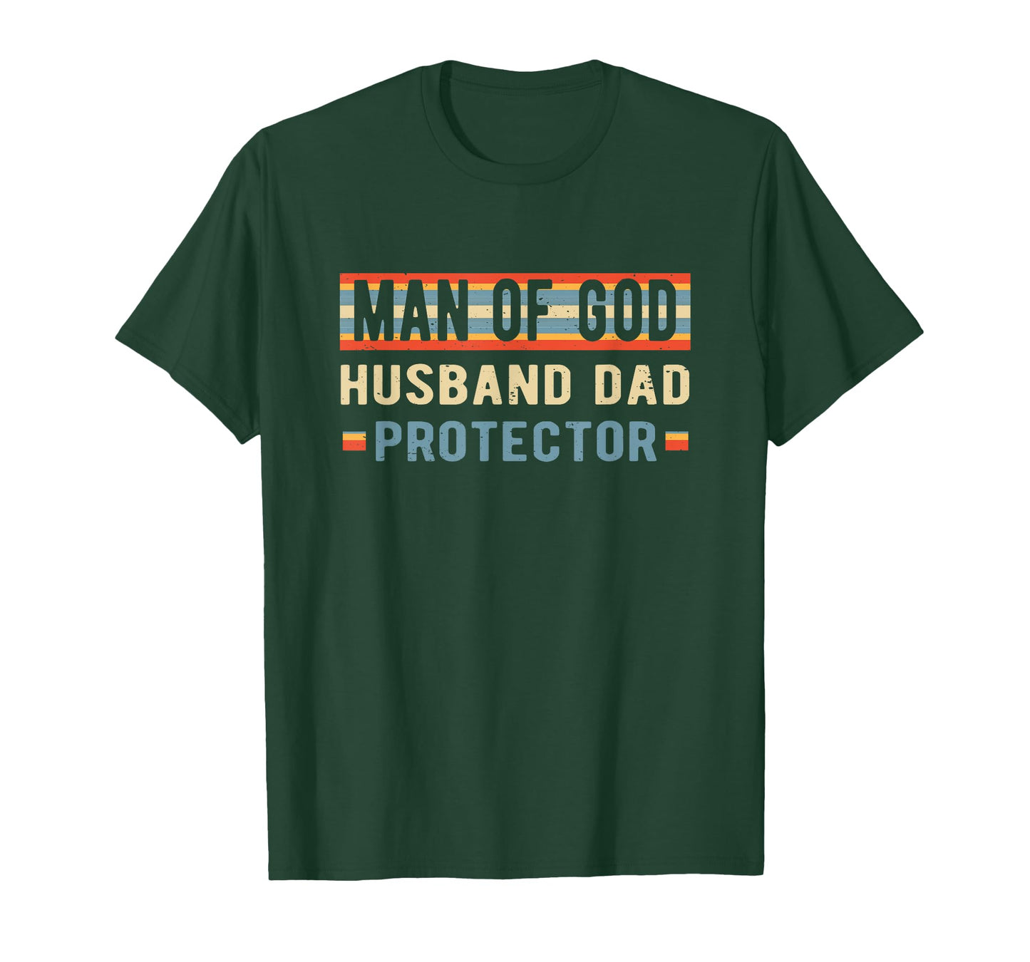 Man of Gods Husband Dad Protector Christian Dad Father's Day T-Shirt