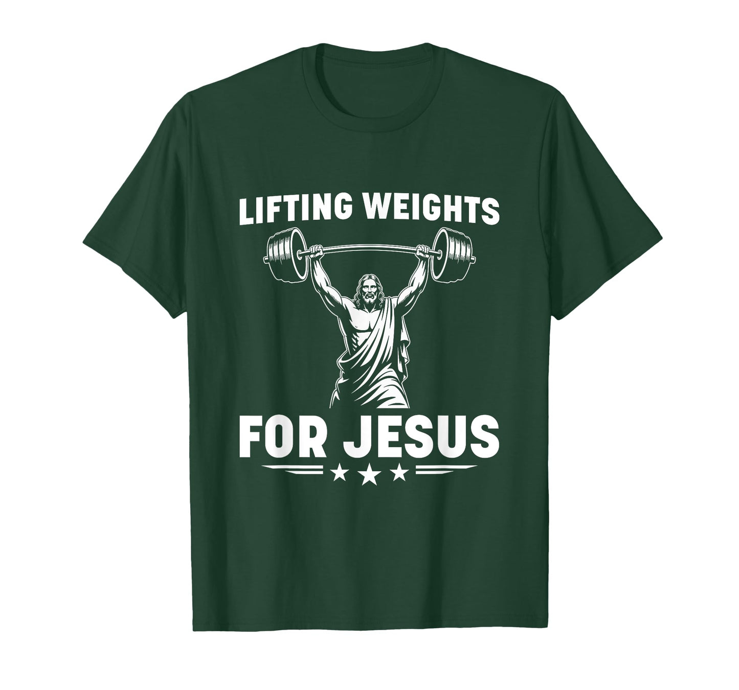 Christian Workout Lifting Weights For Jesus T-Shirt