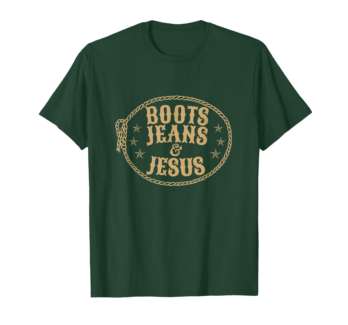 Cute Boots Jeans And Jesus Cowgirl Christian Country Western T-Shirt