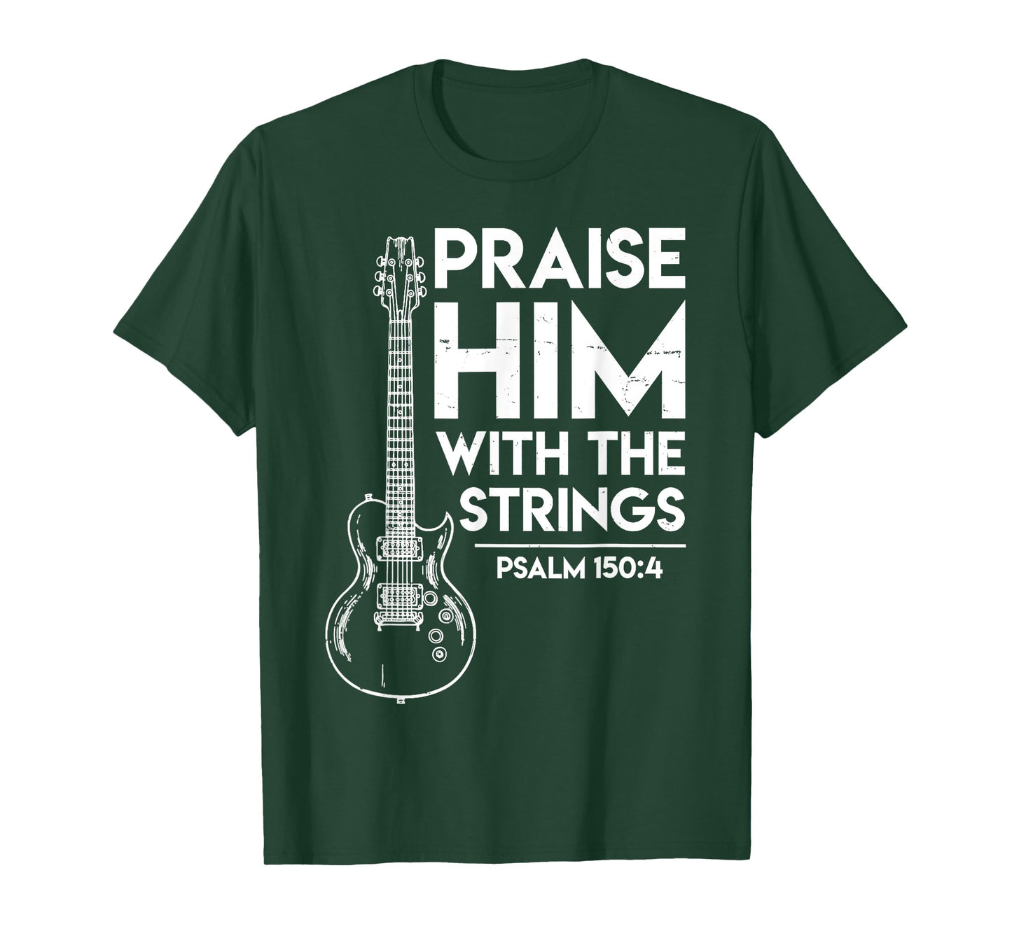 Praise Him Christian Worship Gifts Electric Guitar Jesus 3 T-Shirt, Small