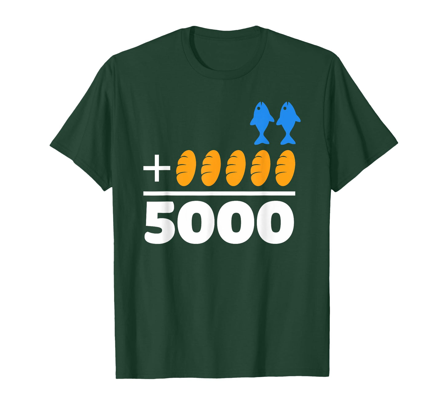 Jesus 2 Fishes 5 Breads 5000 Chosen Against The Current T-Shirt