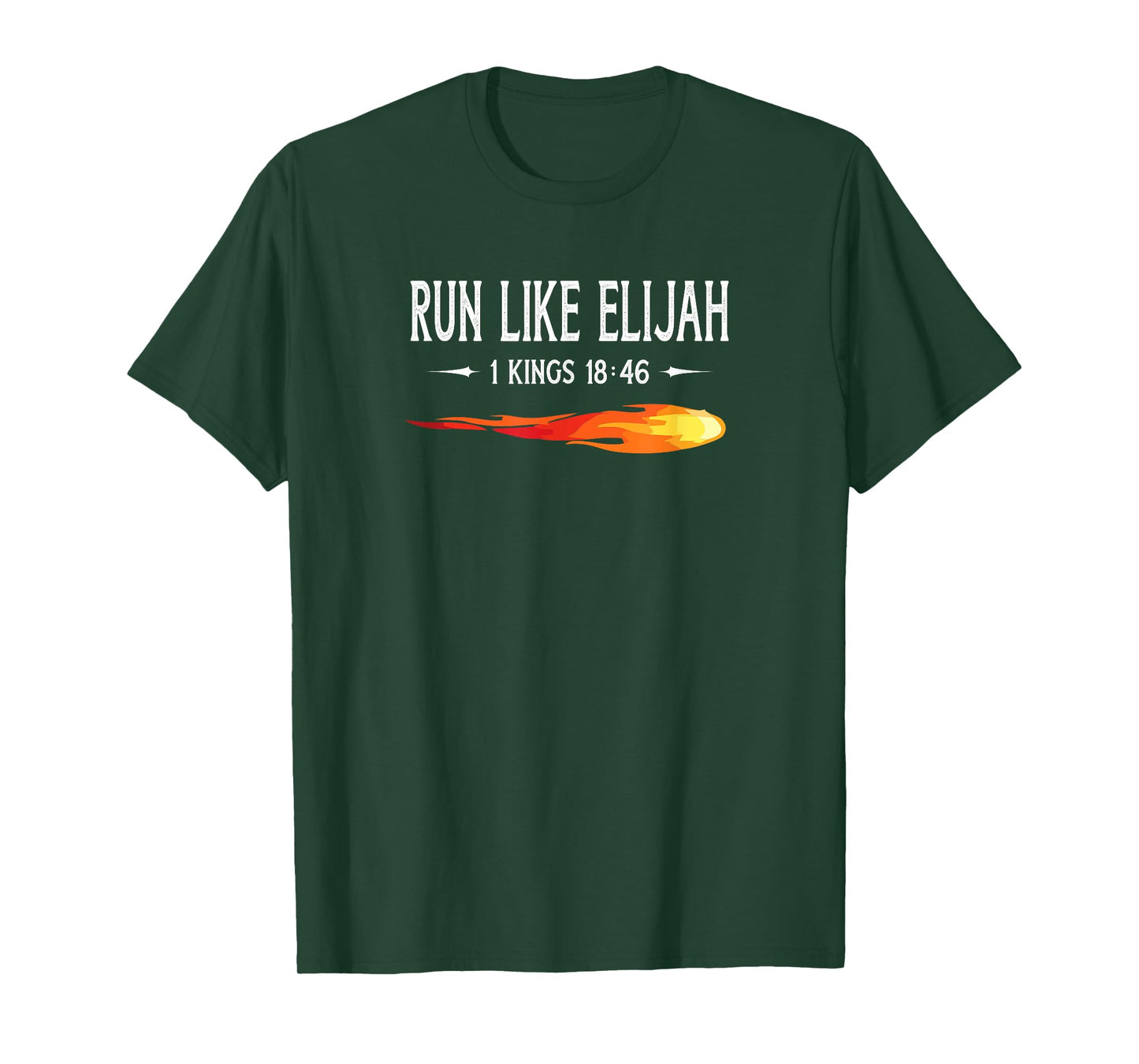 Run Like Elijah Funny Christian Runner Bible Verse T-Shirt