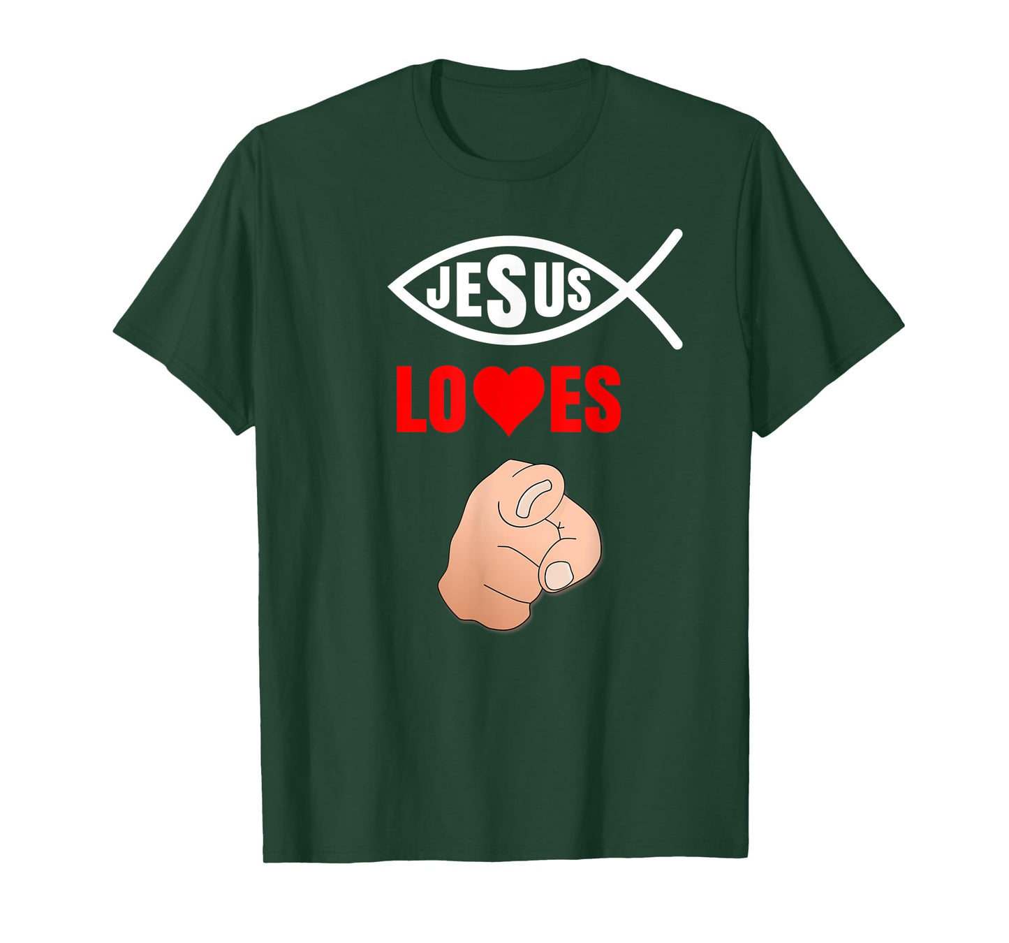 Ichthys Jesus loves you - Christian Ichthus Fish Ichthys4m3 T-Shirt