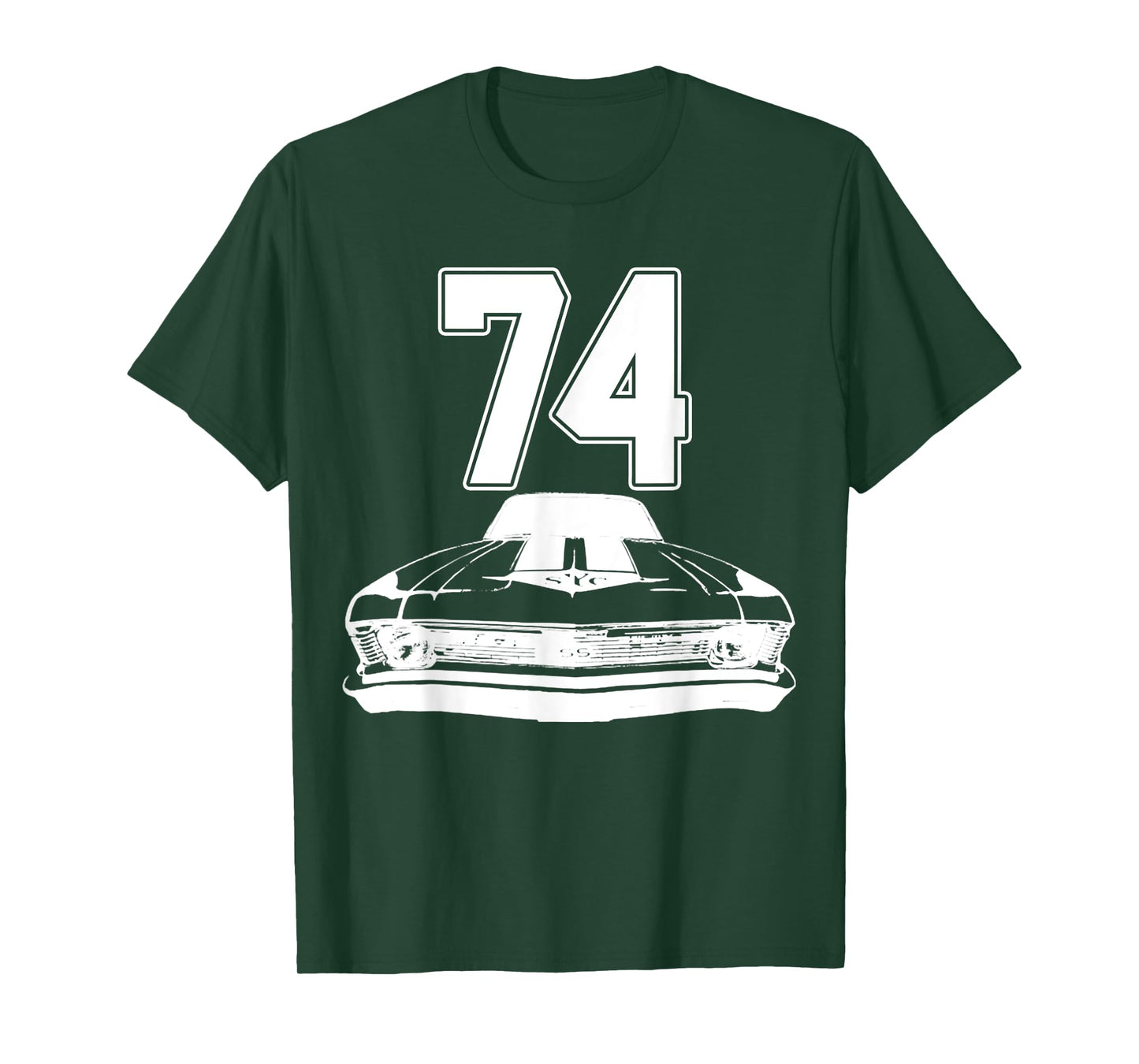 1974 74 Chevys Nova 2 Classic Car Old School Muscle Car T-Shirt