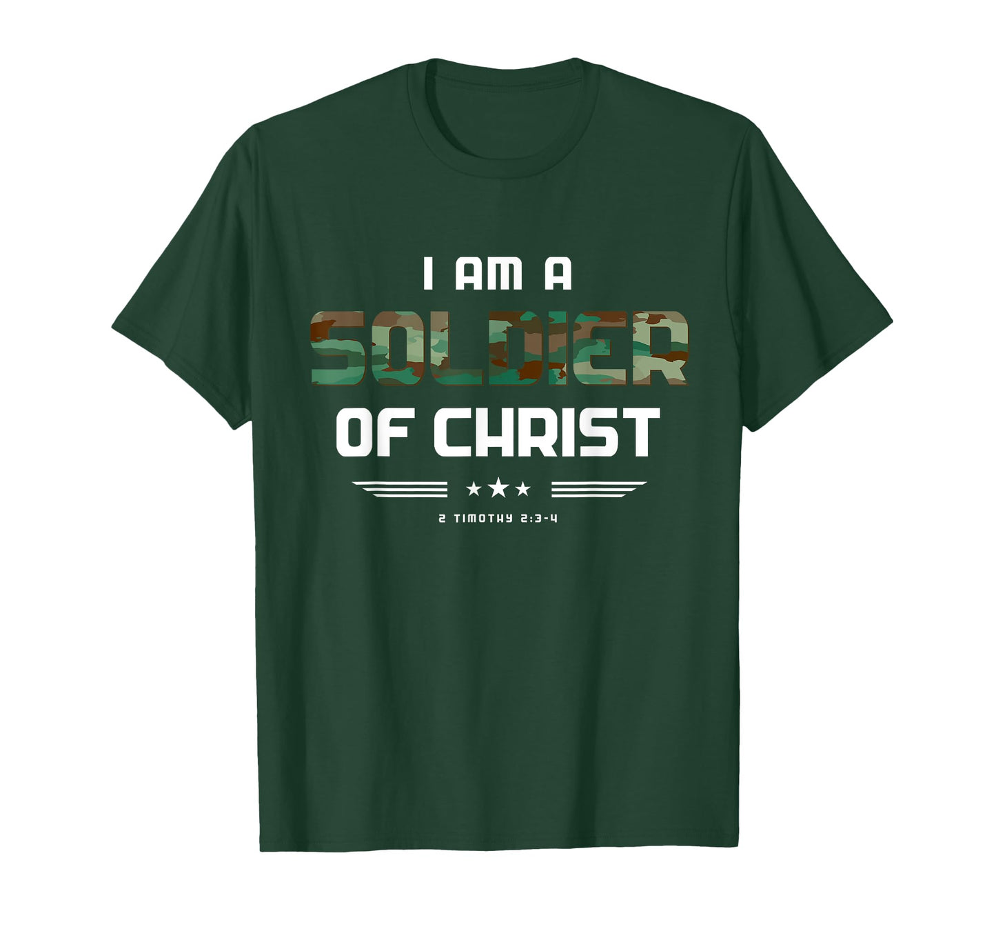 Christian gifts religious Bible verse Soldier of Christ T-Shirt