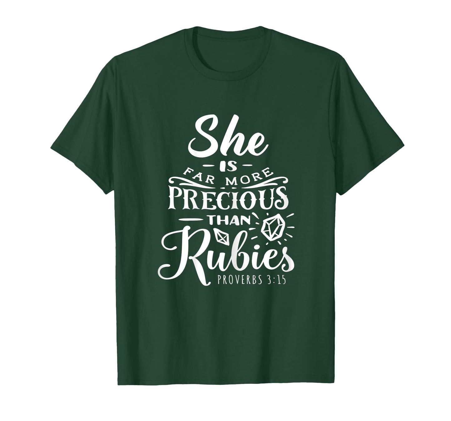 Womens She is Far More Precious Than Ruby Religious Faith Jesus T-Shirt