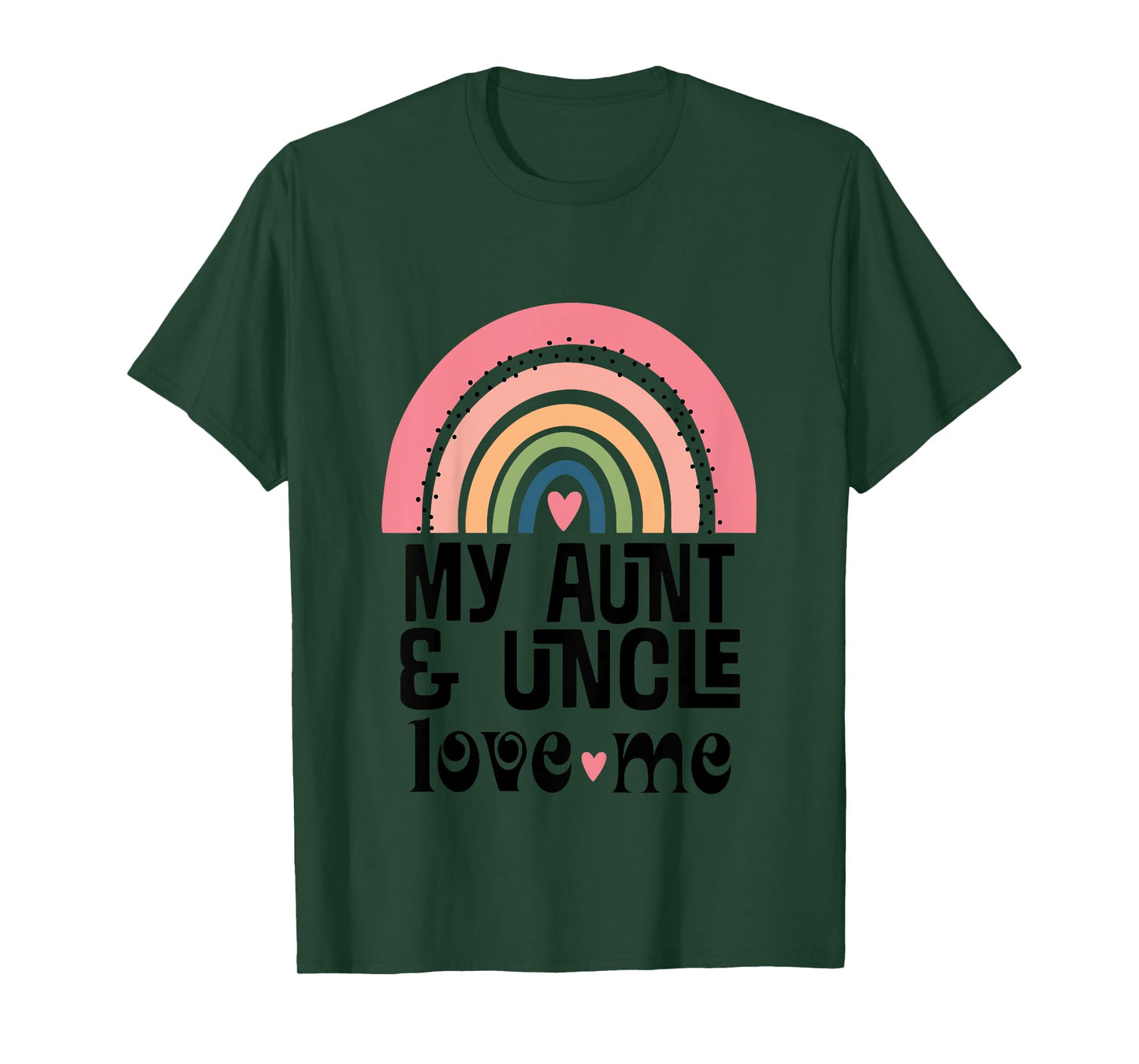 Kids My Aunt And Uncle Love Me Niece Rainbow T-Shirt