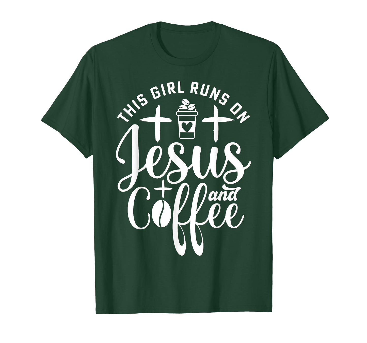 This Girl Runs On Jesus And Coffee T-Shirt