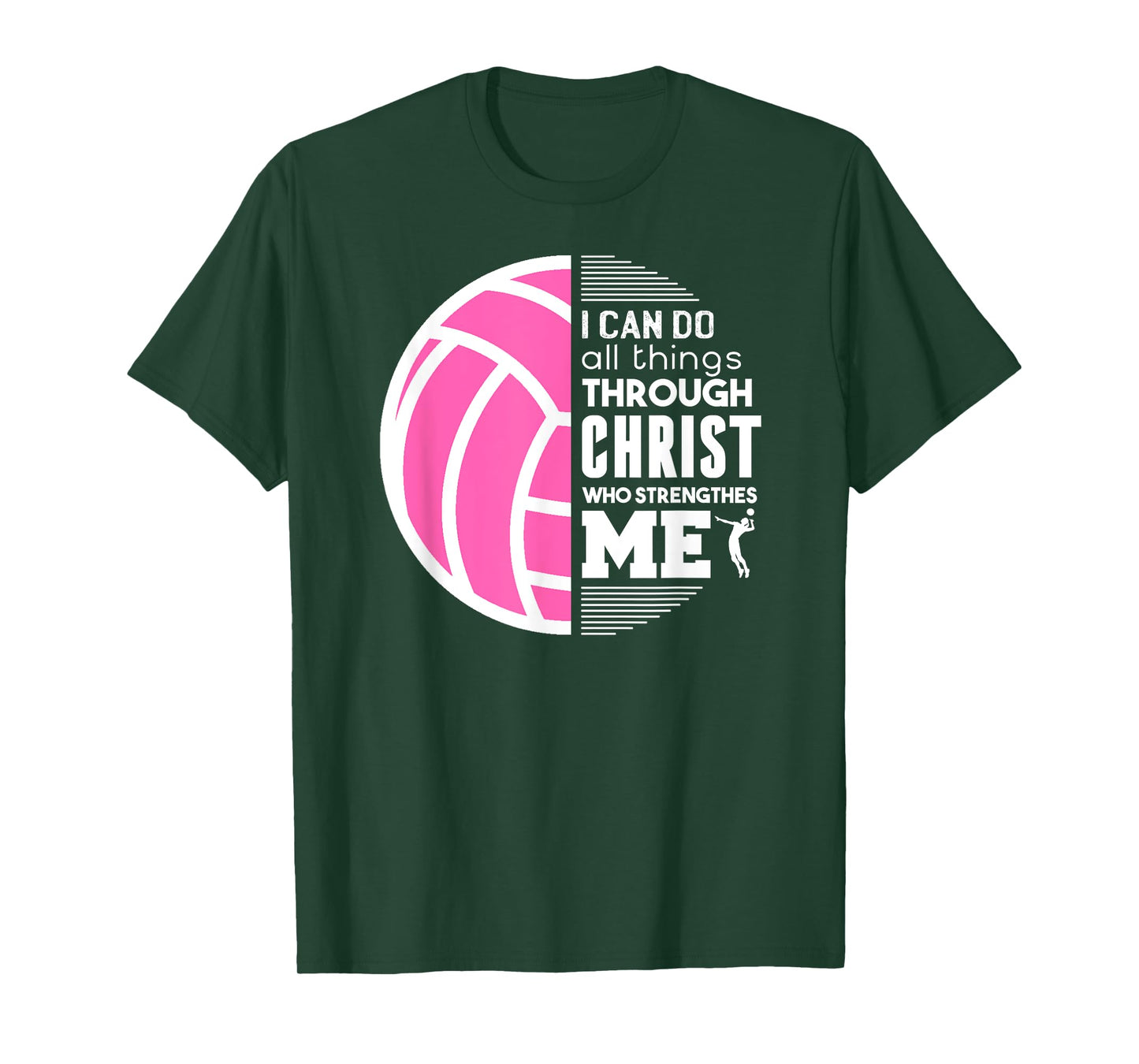 Christian Volleyball I Can Do All Things Philippians Gift T-Shirt