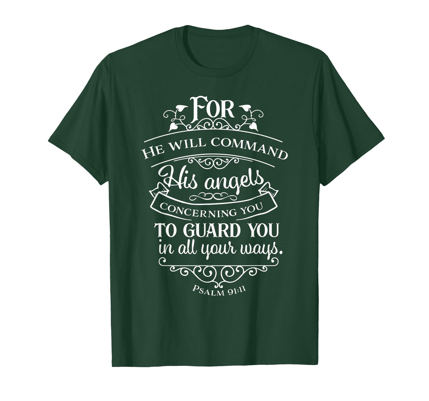 Psalm 91:11 Graphic Bible Verse T Shirt T-Shirt
