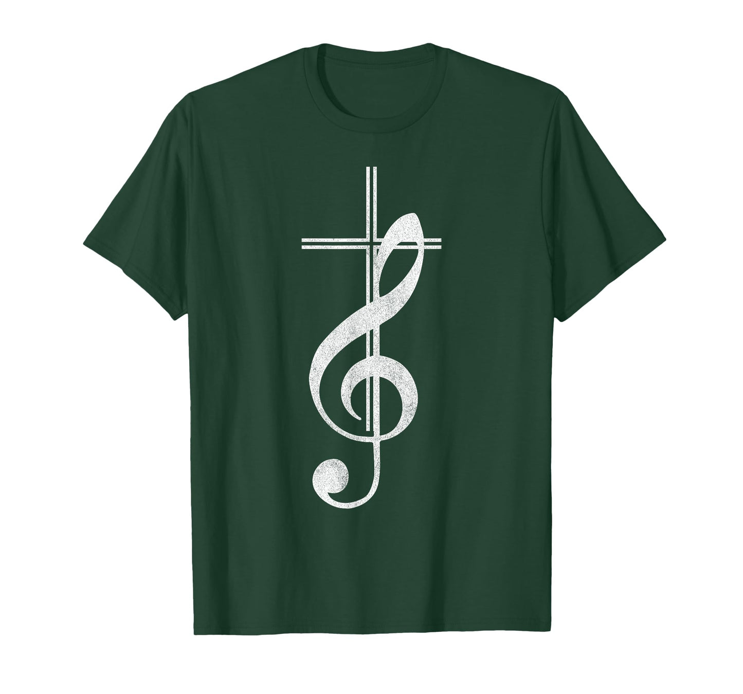 Cross Treble Clef Music Jesus Christianity Faith Religious T-Shirt