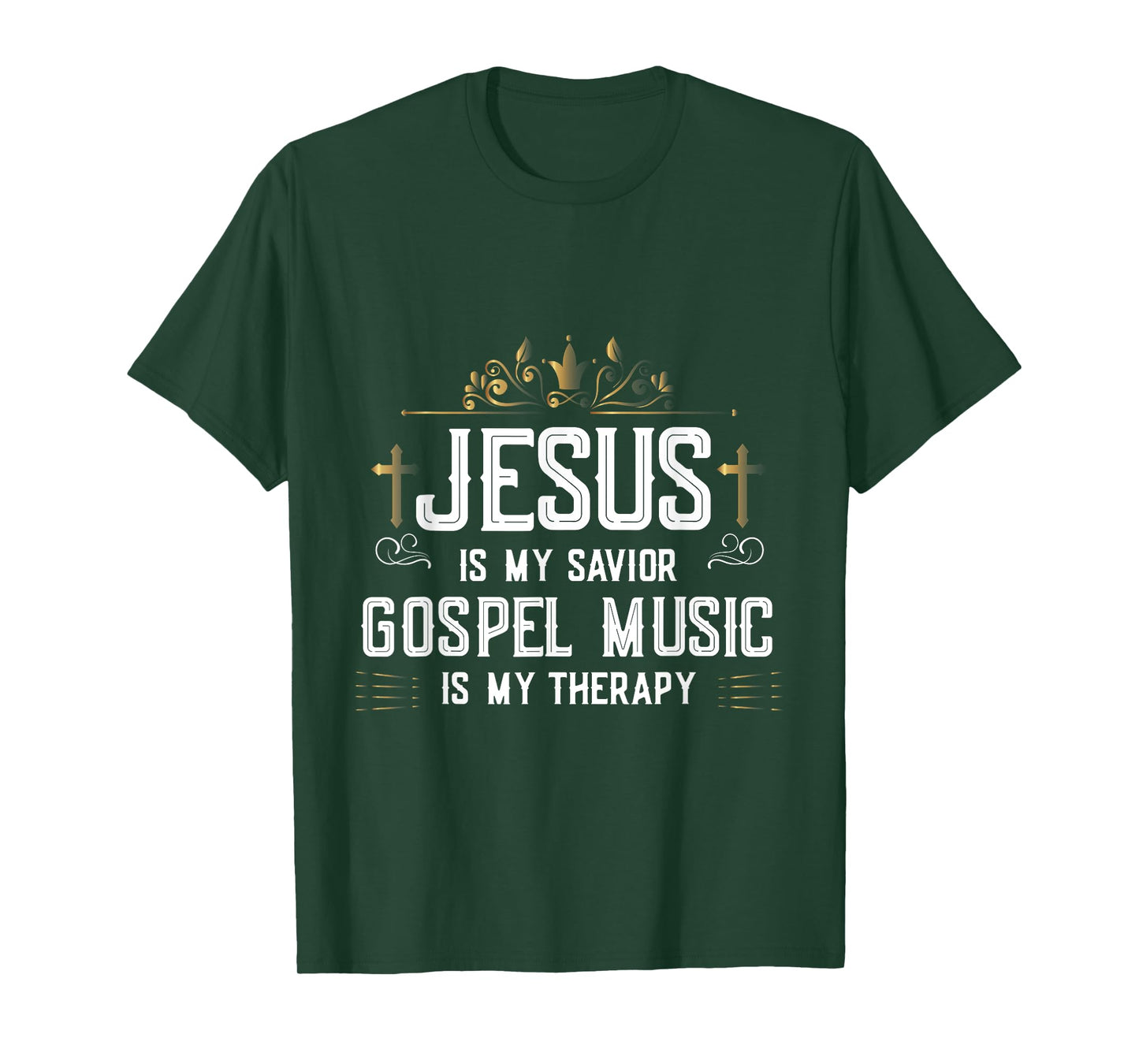 Jesus Is My Savior Gospel Music Is My Therapy T-Shirt