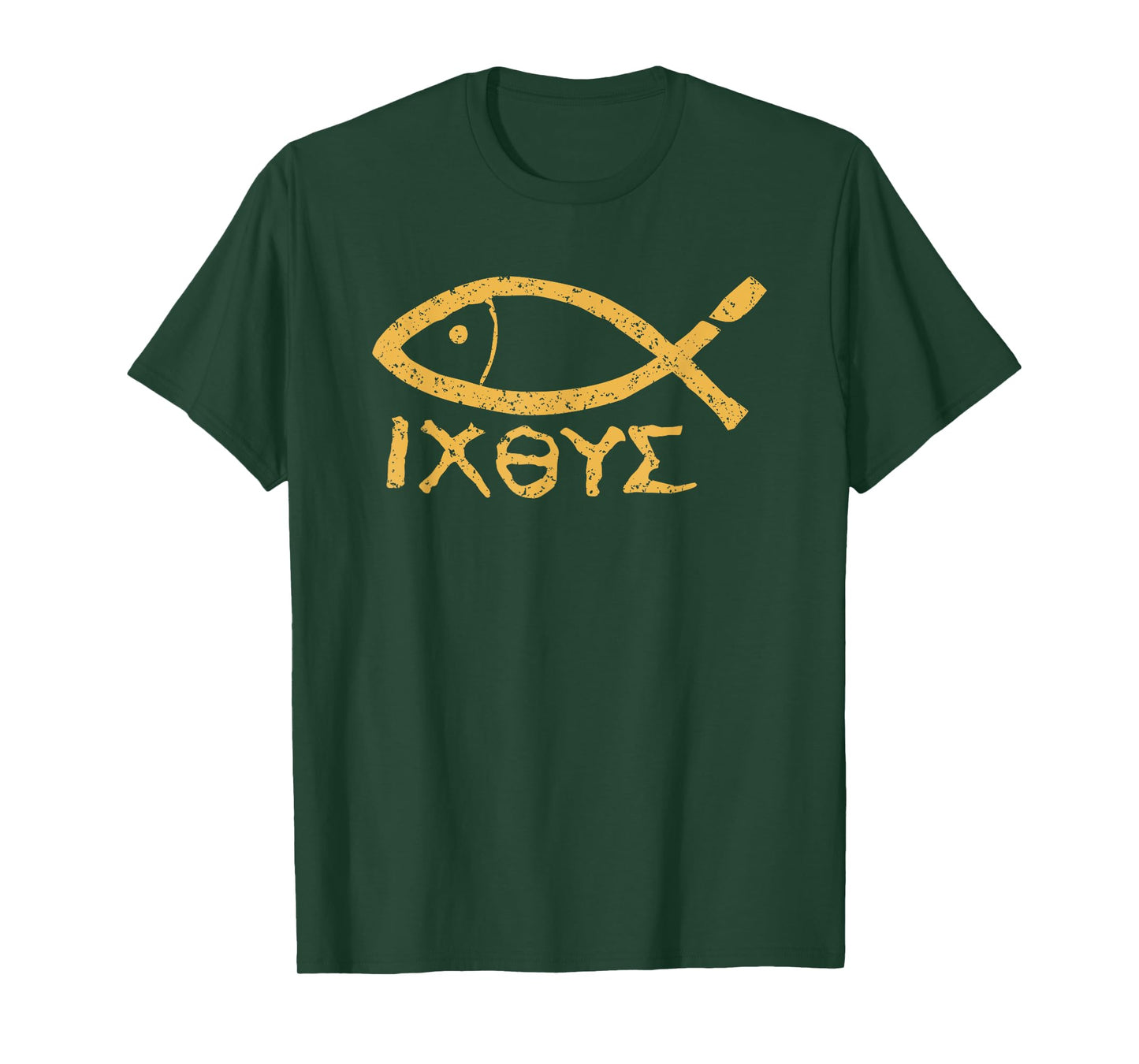 Ichthys Jesus Christ Son of God Savior Ancient Fish Symbol T-Shirt