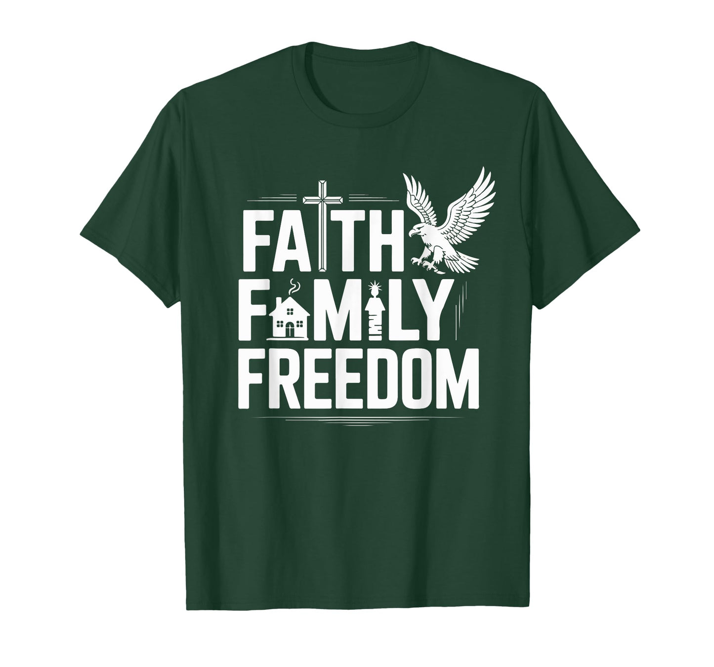 Faith Family Freedom 4th Of July American Patriotic T-Shirt