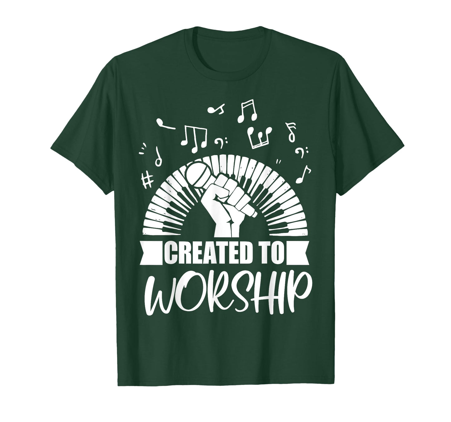 Christian Piano Player Created To Worship Gift For Pianist T-Shirt