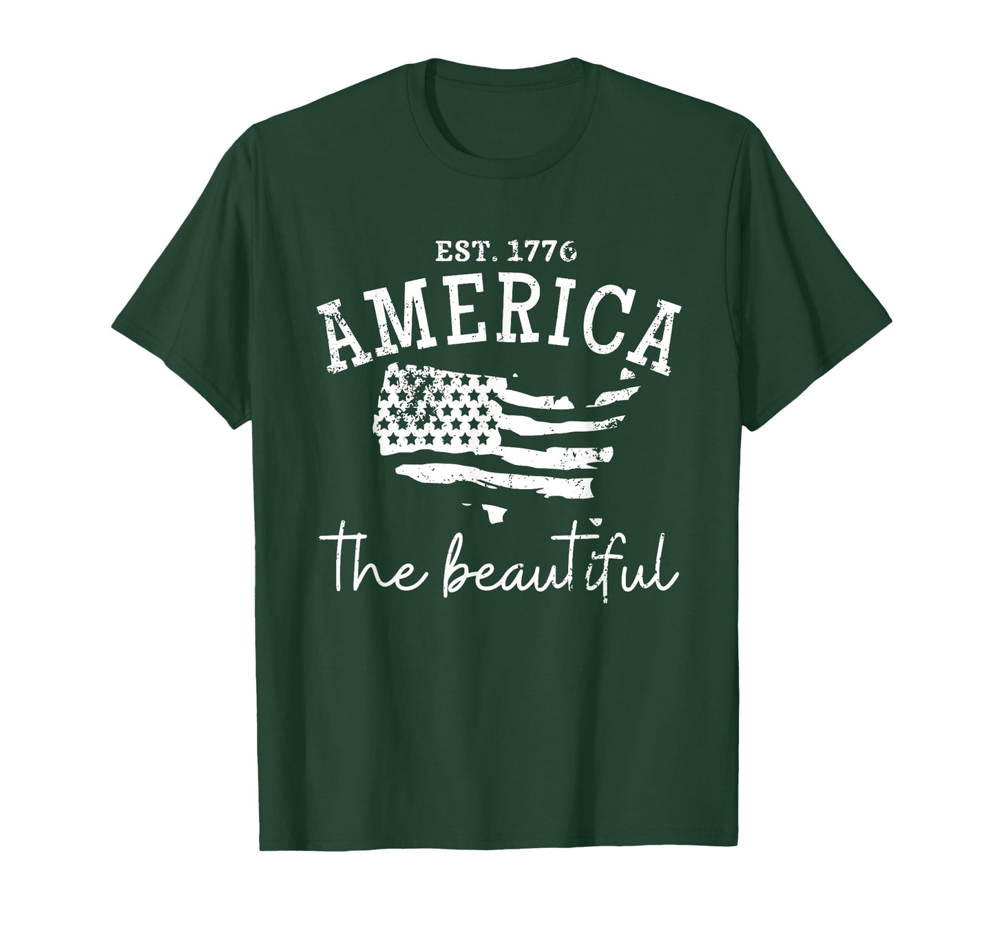 America The Beautiful Patriotic 4th Of July Independen Day T-Shirt