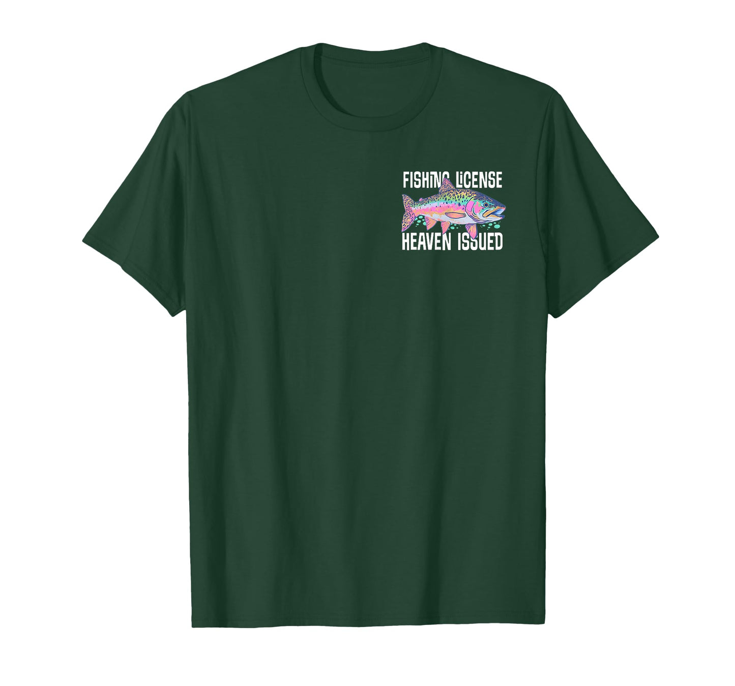 Fishing License Heaven Issued He Called Me To Fish (2 Sides) T-Shirt