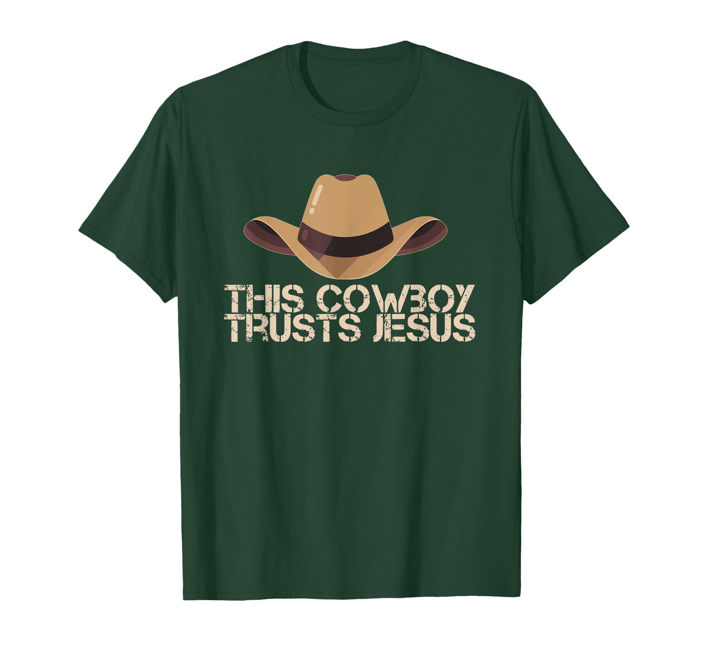 This Cowboy Trusts Jesus design T-Shirt