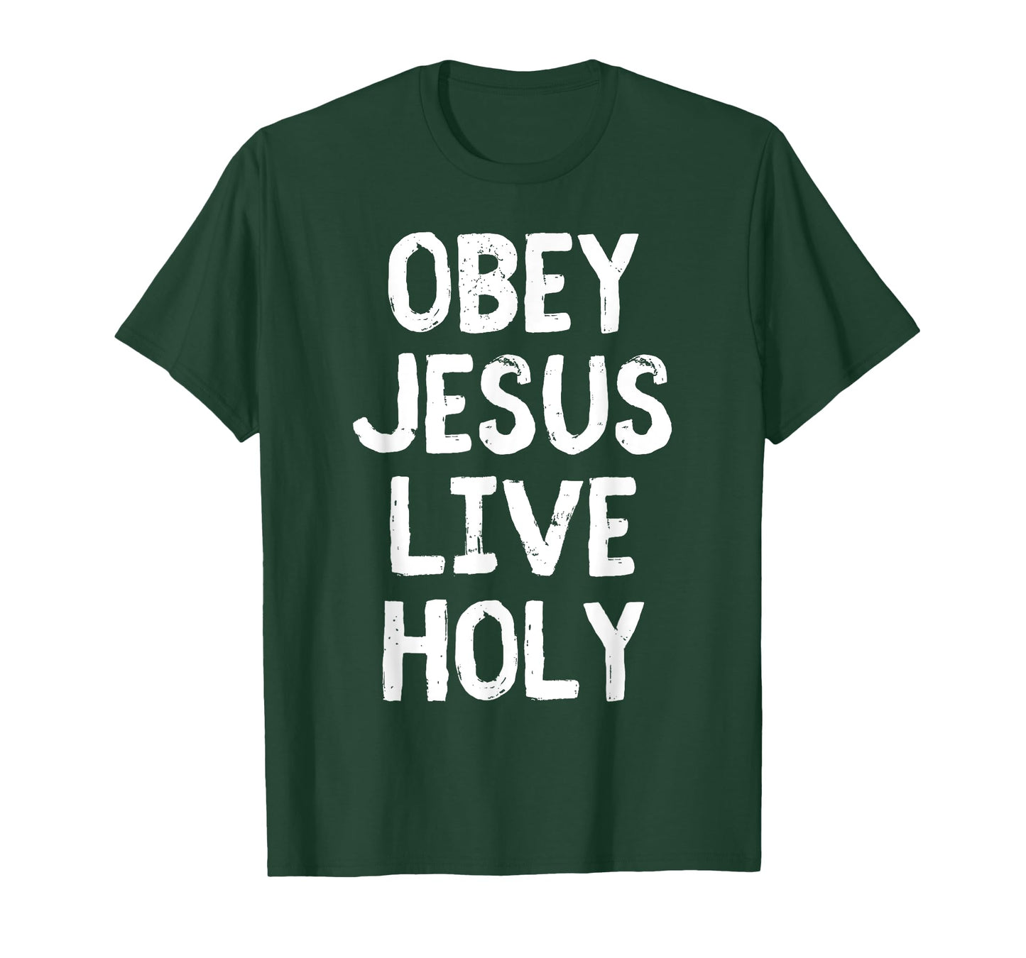 Obey Jesus Live Holy Bible Religious Christian Quote T-Shirt