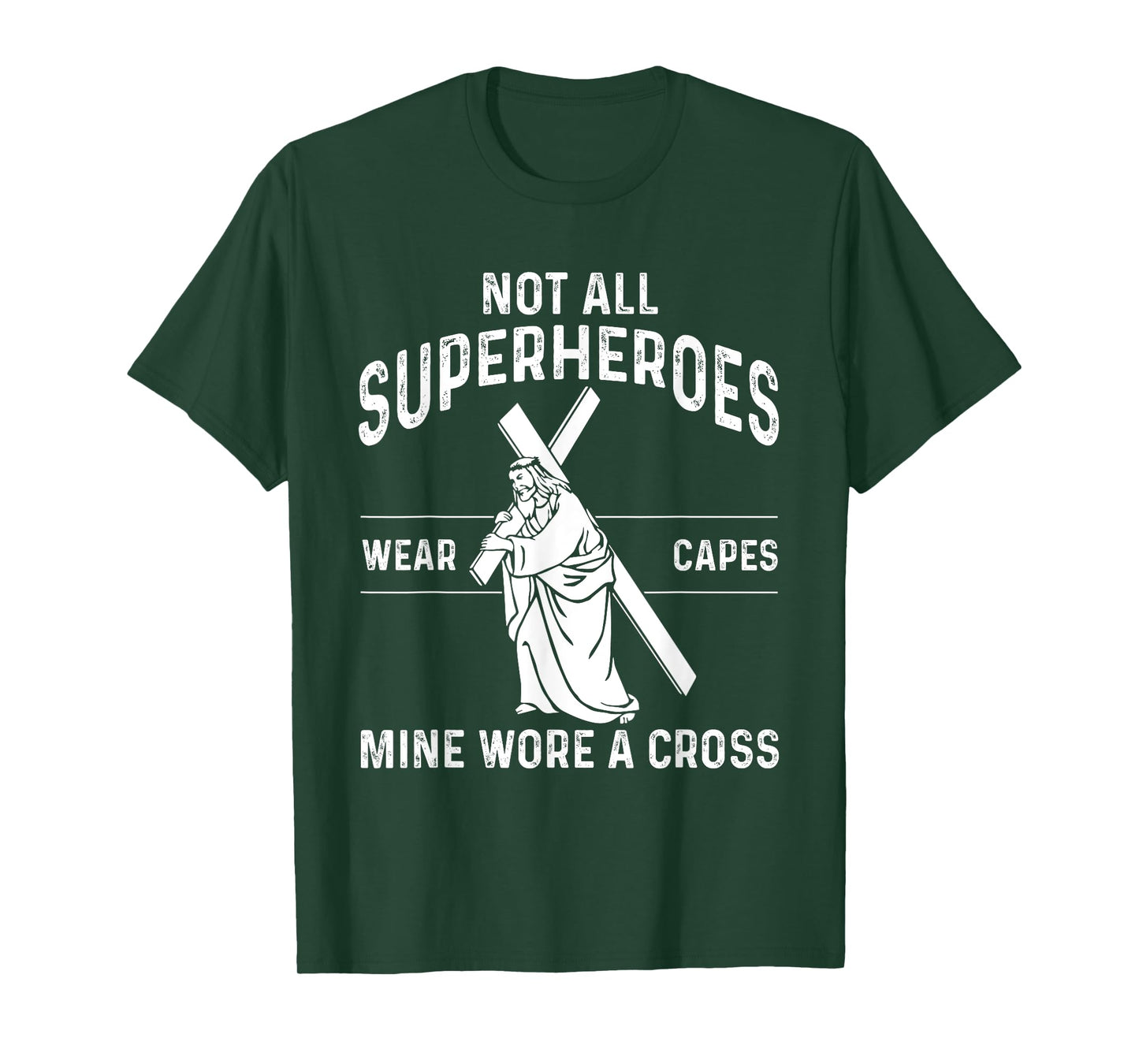 Funny Jesus Superhero Design Men Women Jesus Christ Cross T-Shirt