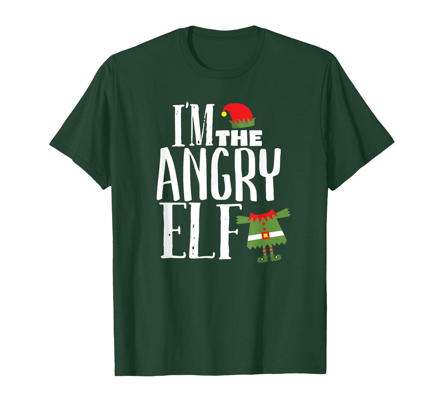 I'm The Angry Elf Matching Family Group Christmas Costume T-Shirt