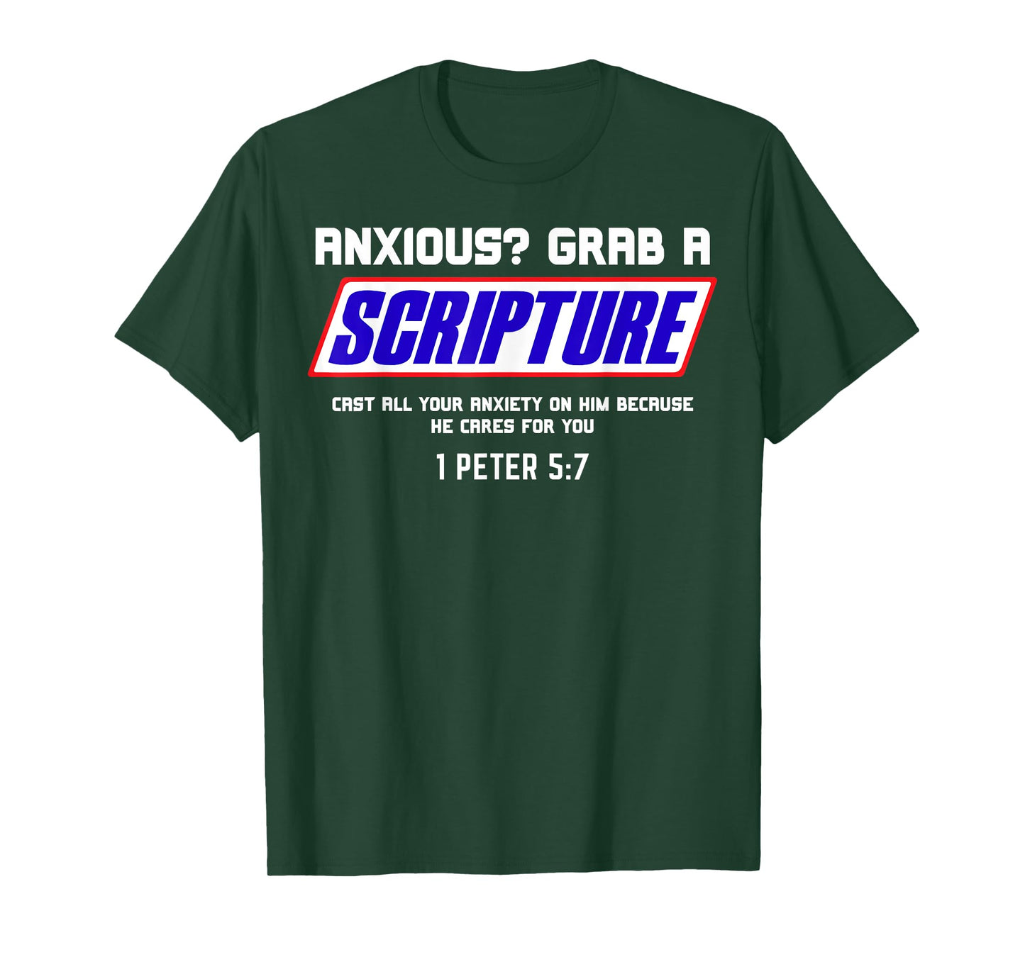 Anxious? Grab Scripture Christian Mental Health Bible Verse T-Shirt