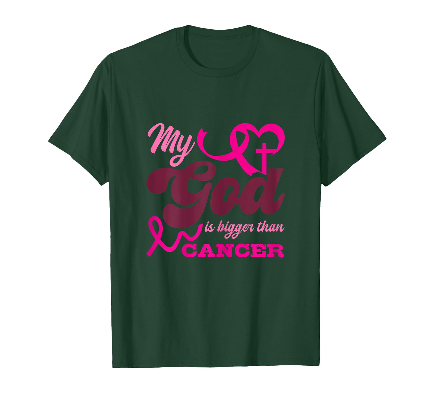 Faith Religious My God is Bigger Than Cancer T-Shirt