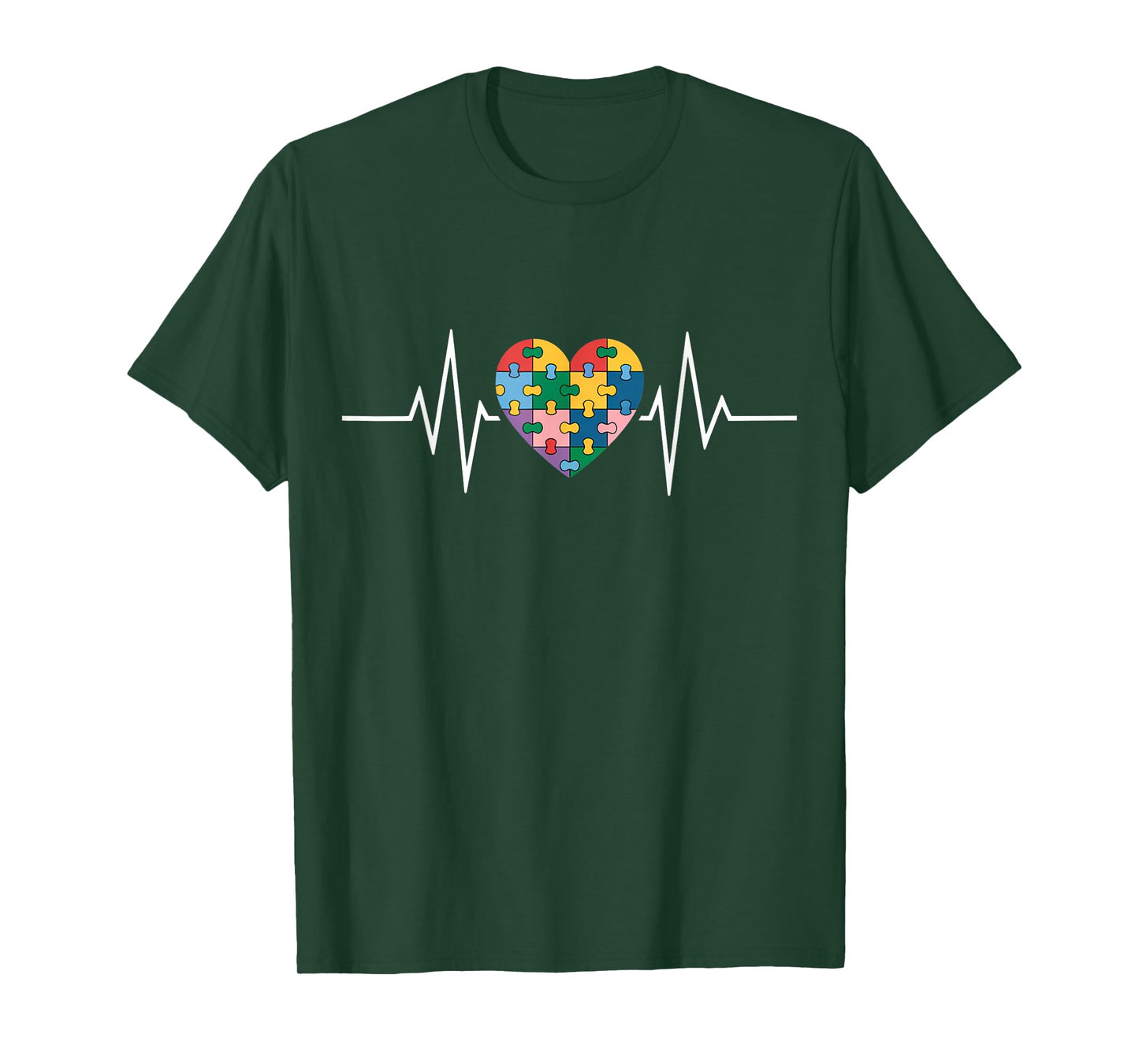 Love Heart Puzzle Acceptance Men Women Kids Autism Awareness T-Shirt