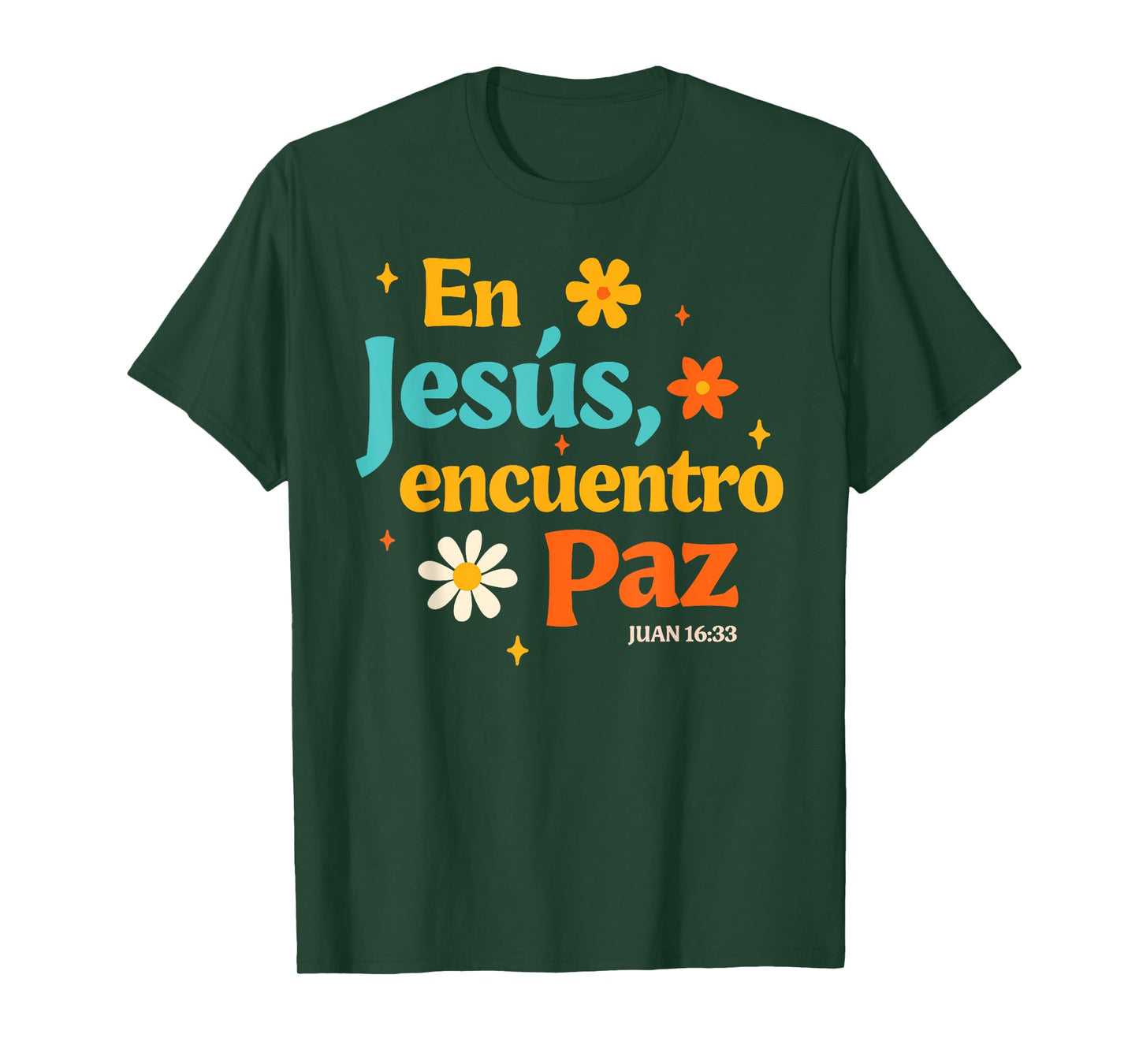 Spanish Jesus God Lover Religious En Jesus Encuentro Paz T-Shirt