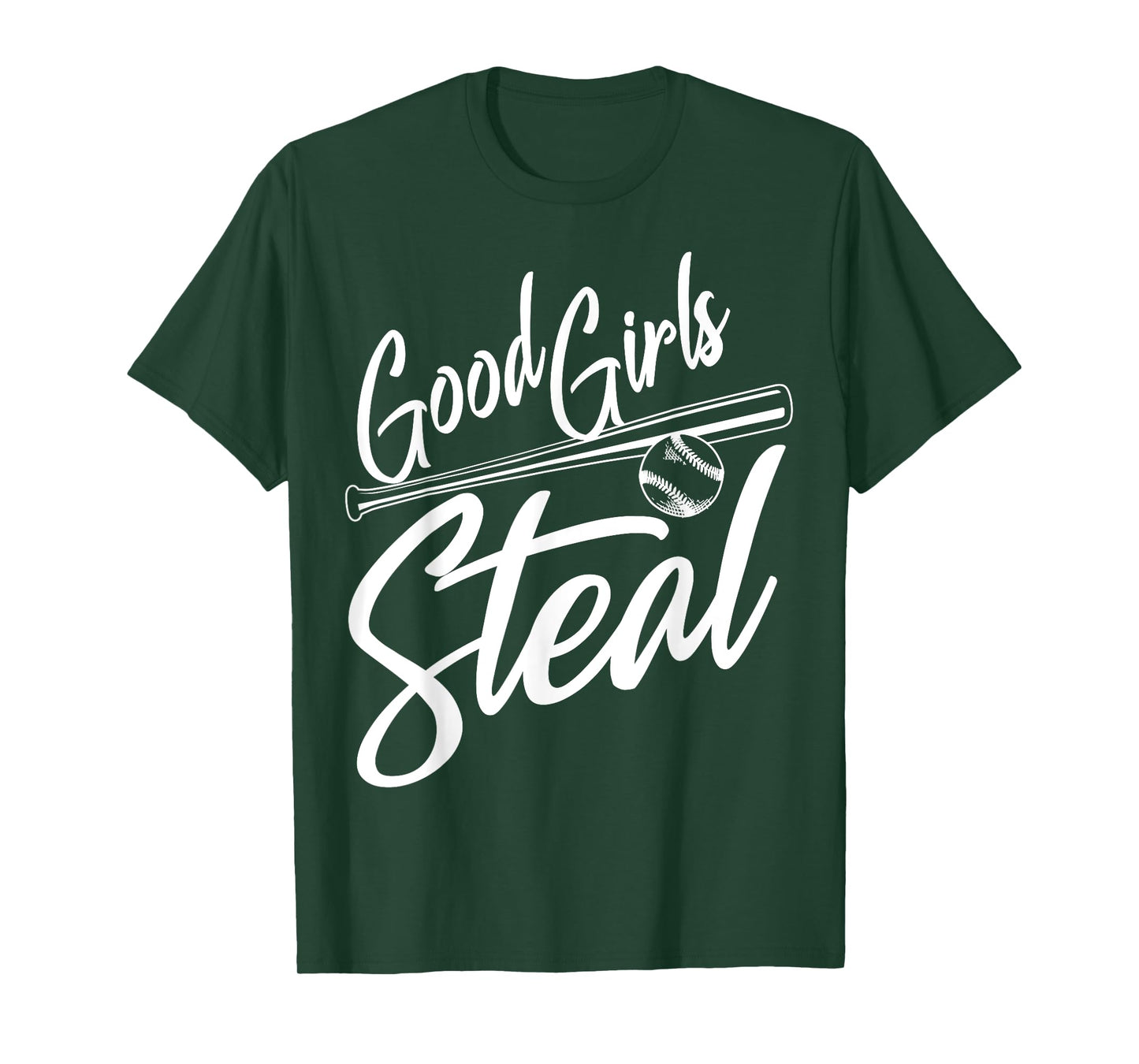 Softball Art For Women Good Girls Steal Baseball Pitcher T-Shirt