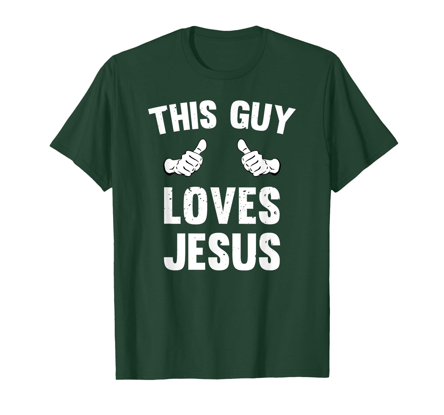 This Guy Loves Jesus Funny Distressed Christianity T-Shirt