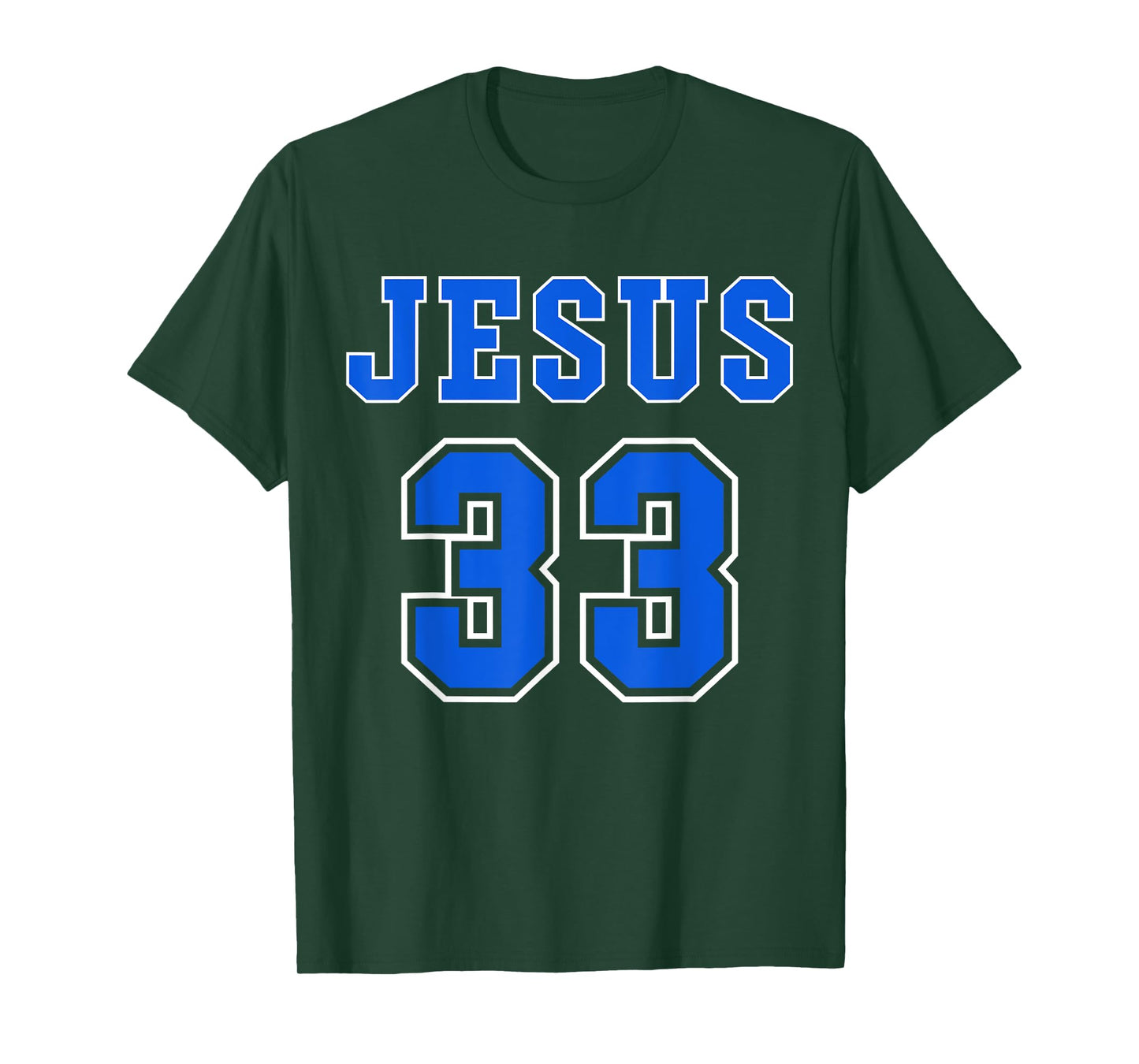 Jesus 33 Blue Design T-Shirt
