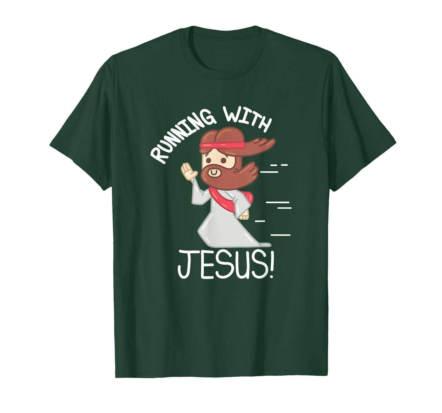 Running With Jesus Christian Faith Runner And Jogging T-Shirt