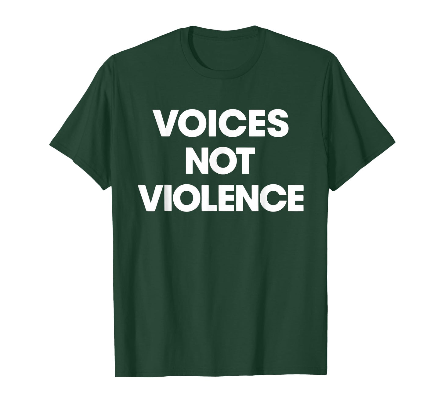 Voices Not Violence Peace Quote Design T-Shirt