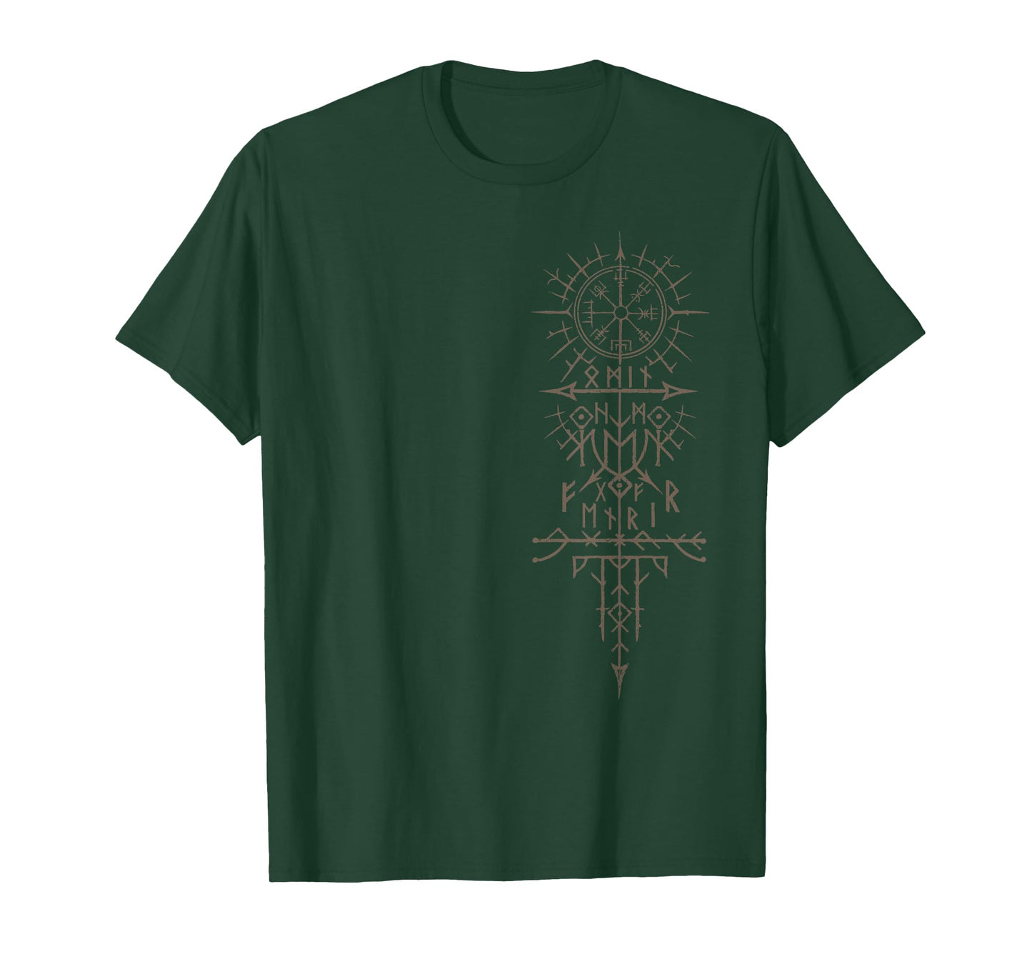Walhalla Odin Fenrir Runes Nordic Compass Viking T-Shirt