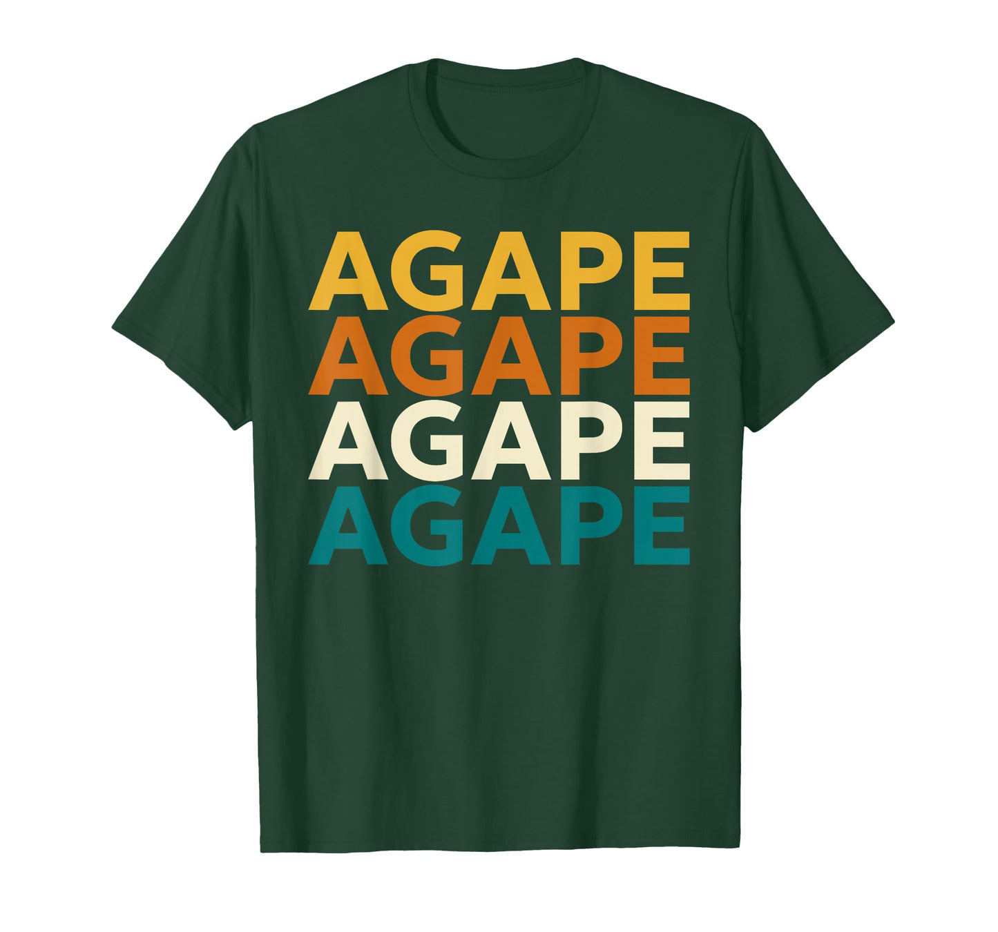 Agape Christian Unconditional Love Retro Repeating Design T-Shirt