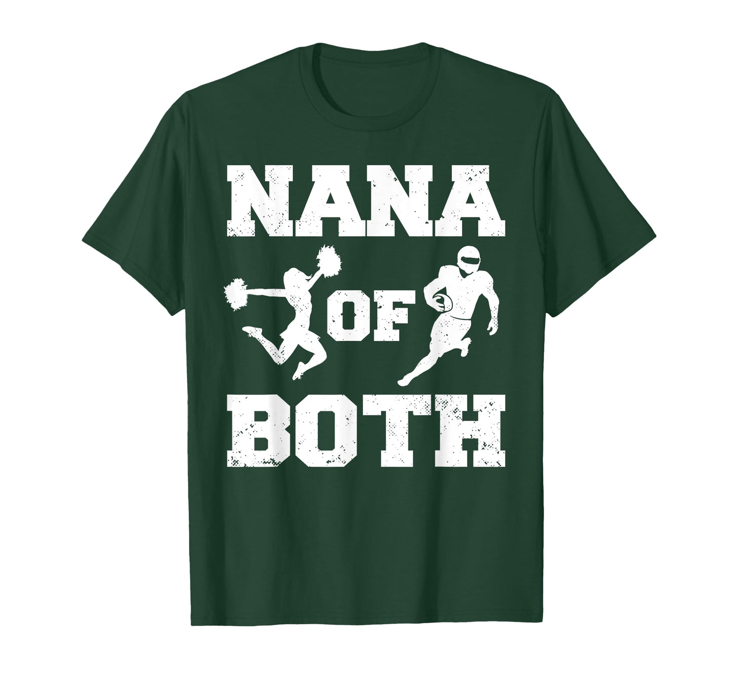 Nana Of Both Funny Football and Cheer Nana T-Shirt