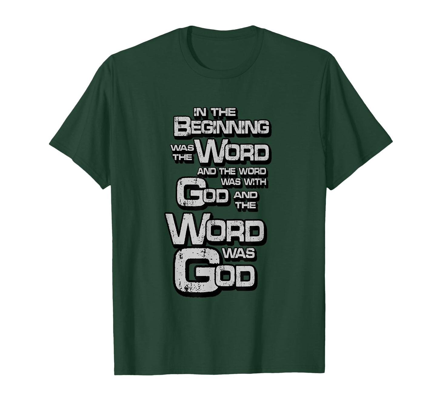 John 1:1 In the Beginning was the Word, Bible Verse T-Shirt