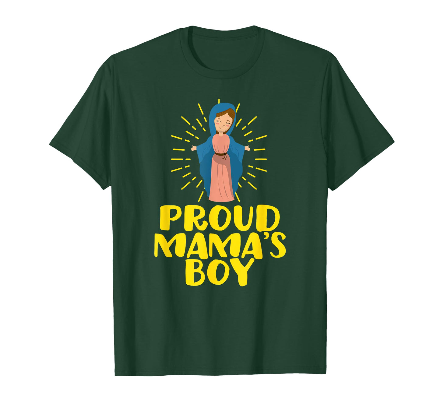 Proud Mama's Our Lady Blessed Cute Catholic Boy Men T-Shirt