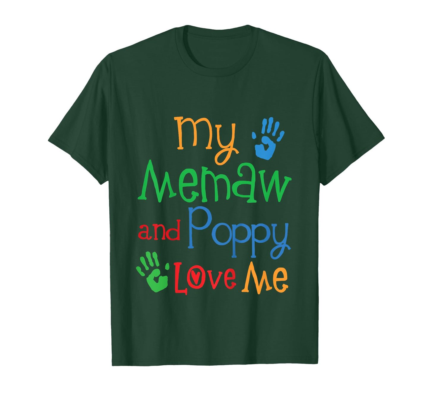 Kids My Memaw And Poppy Love Me Grandkids T-Shirt